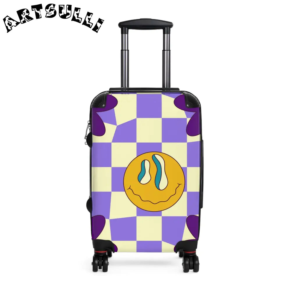 JAKKOUTTHEBXX Trippy Flower Power Motifs Suitcase JAKKOUTTHEBXX