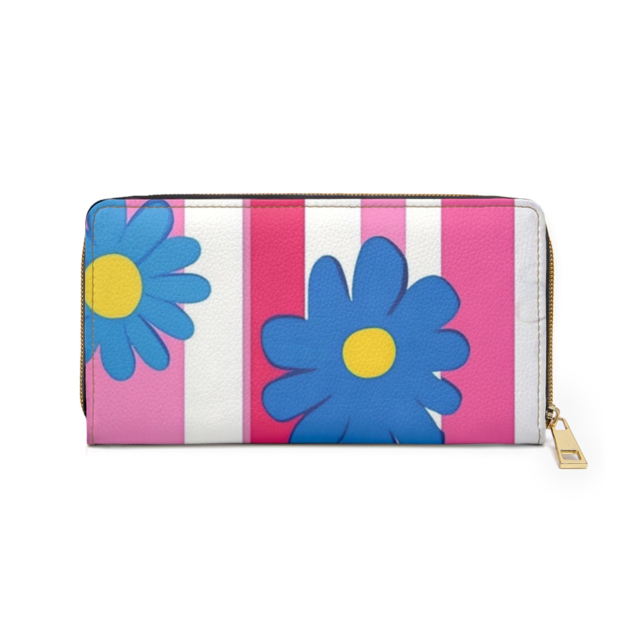 Flowers x Stripes Multi-Color Zipper Wallet, Artsulli - Art is Long, Life is Short, Accessories, , , , , , , 