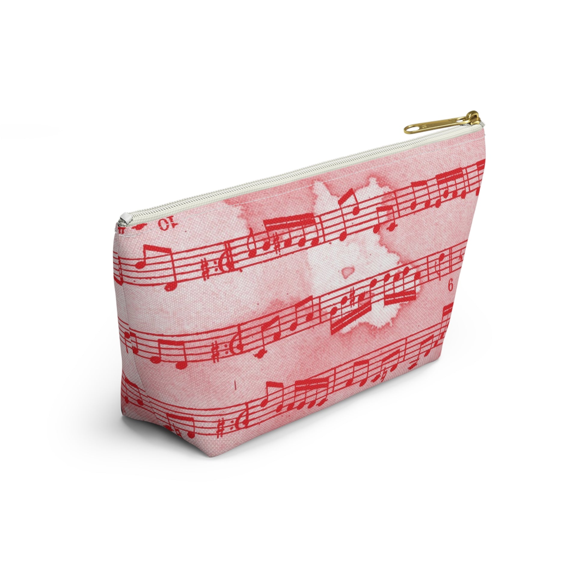 Drip Spill Type Beat Sheet Music Red Accessory Pouch w T-bottom, Artsulli - Art is Long, Life is Short, Bags, , , , , , , 