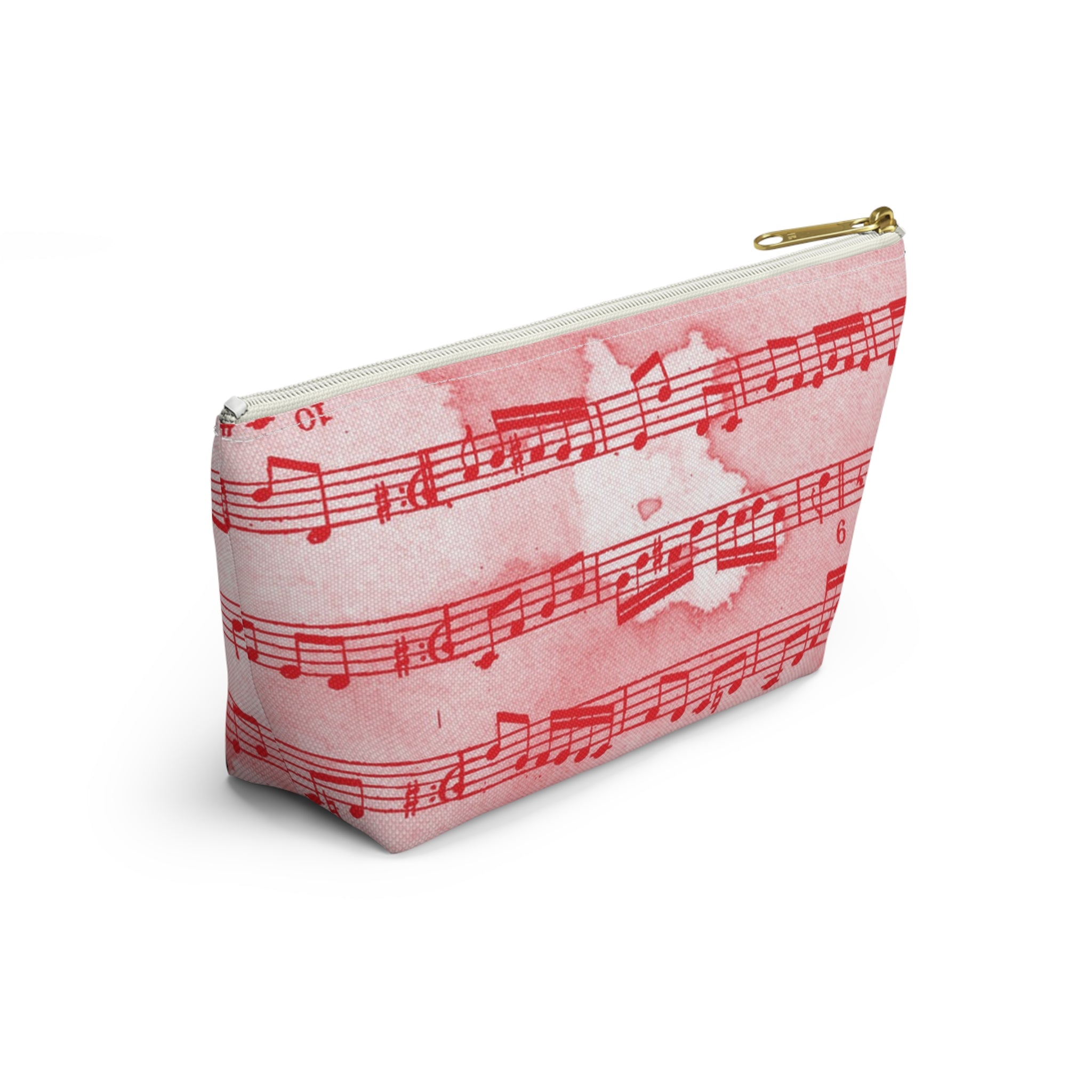 Drip Spill Type Beat Sheet Music Red Accessory Pouch w T-bottom, Artsulli - Art is Long, Life is Short, Bags, , , , , , , 