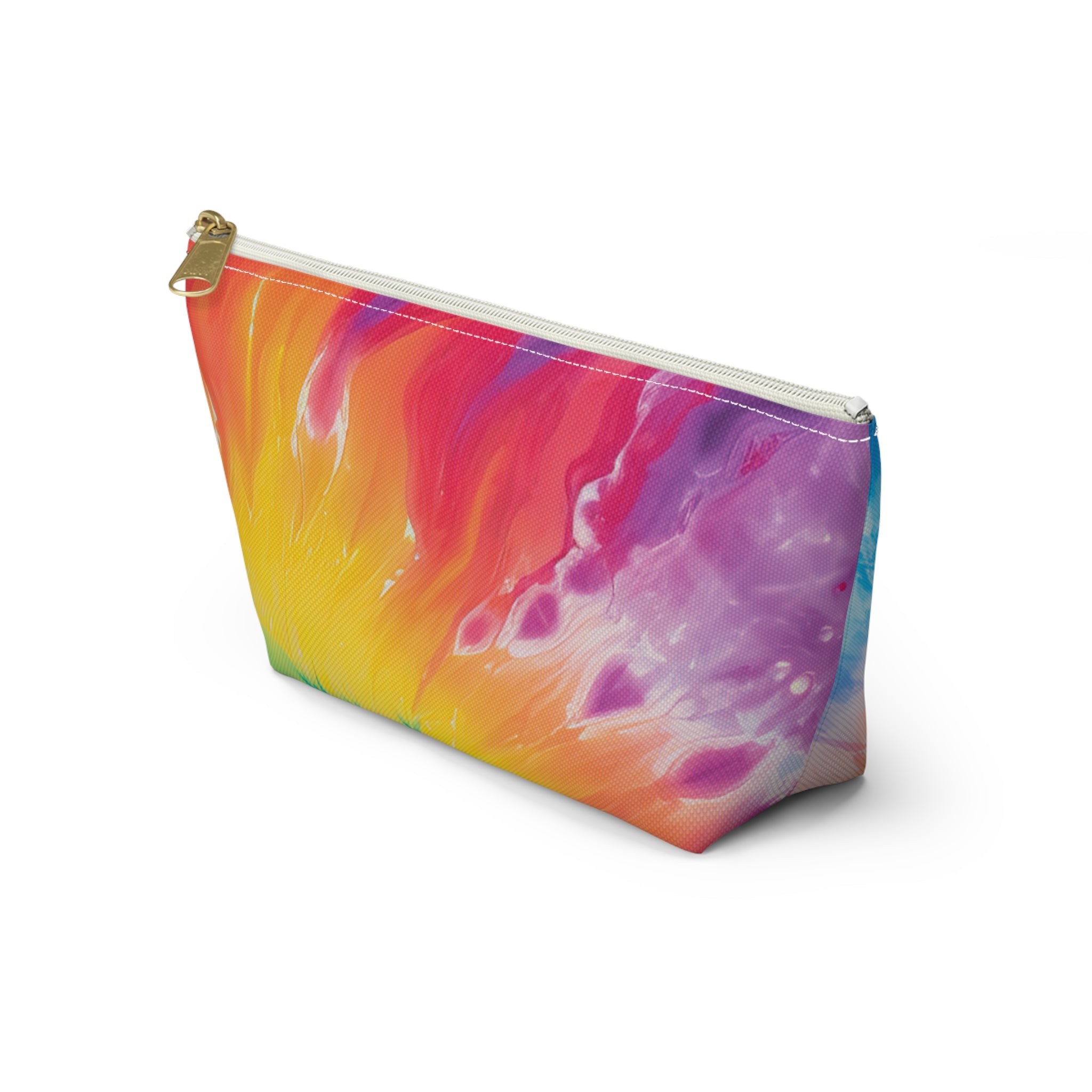 Tie Dye Accessory Pouch w T-bottom, Artsulli - Art is Long, Life is Short, Bags, , , , , , , 