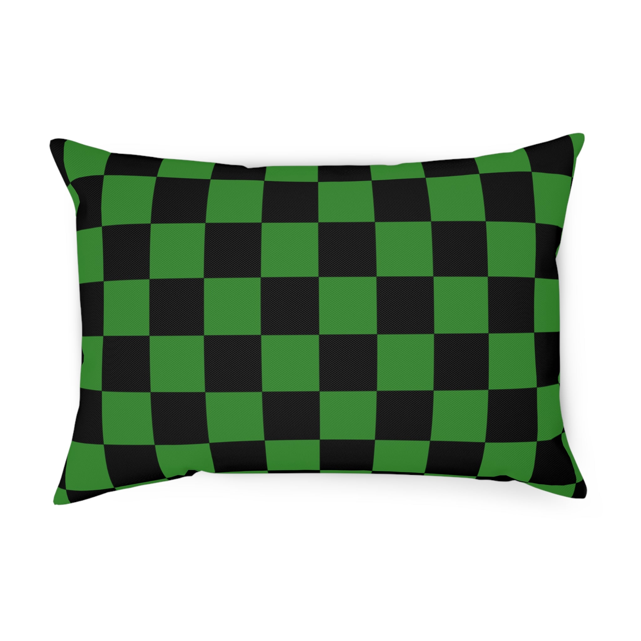 Checkerboard Green and Black Cushion, Artsulli - Art is Long, Life is Short, Home Decor, Size, 19.7" × 13.8", , , , , 22164147669137153222