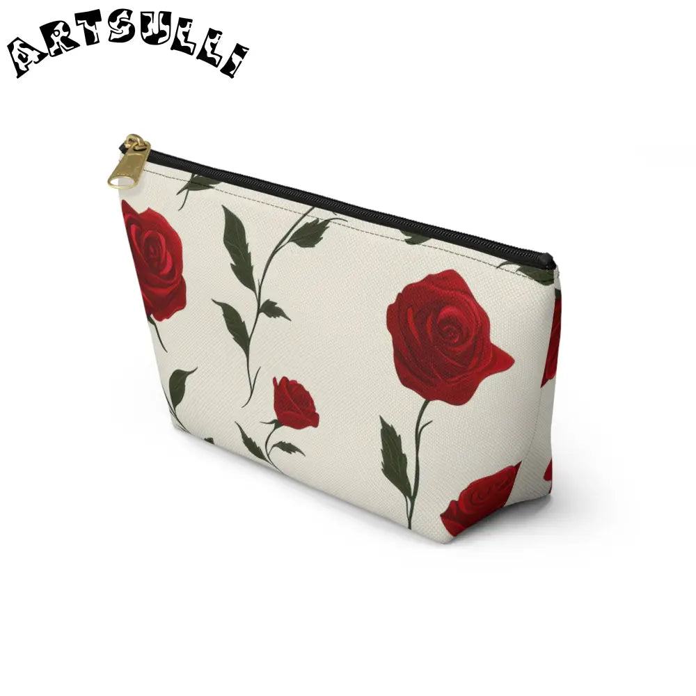 JAKKOUTTHEBXX Red Roses Accessory Pouch w T-bottom JAKKOUTTHEBXX