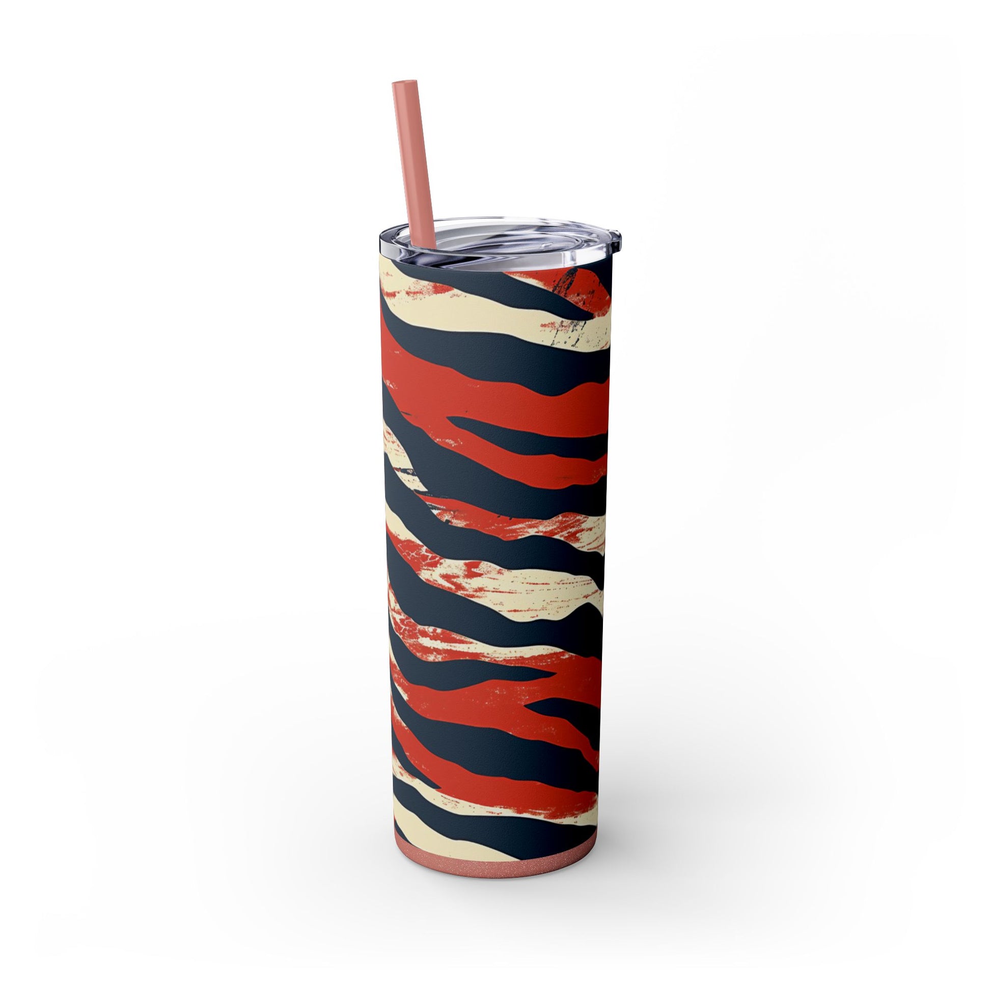 Capricious Tiger Wave Skinny Tumbler with Straw, 20oz, Artsulli - Art is Long, Life is Short, Mug, , , , , , , 