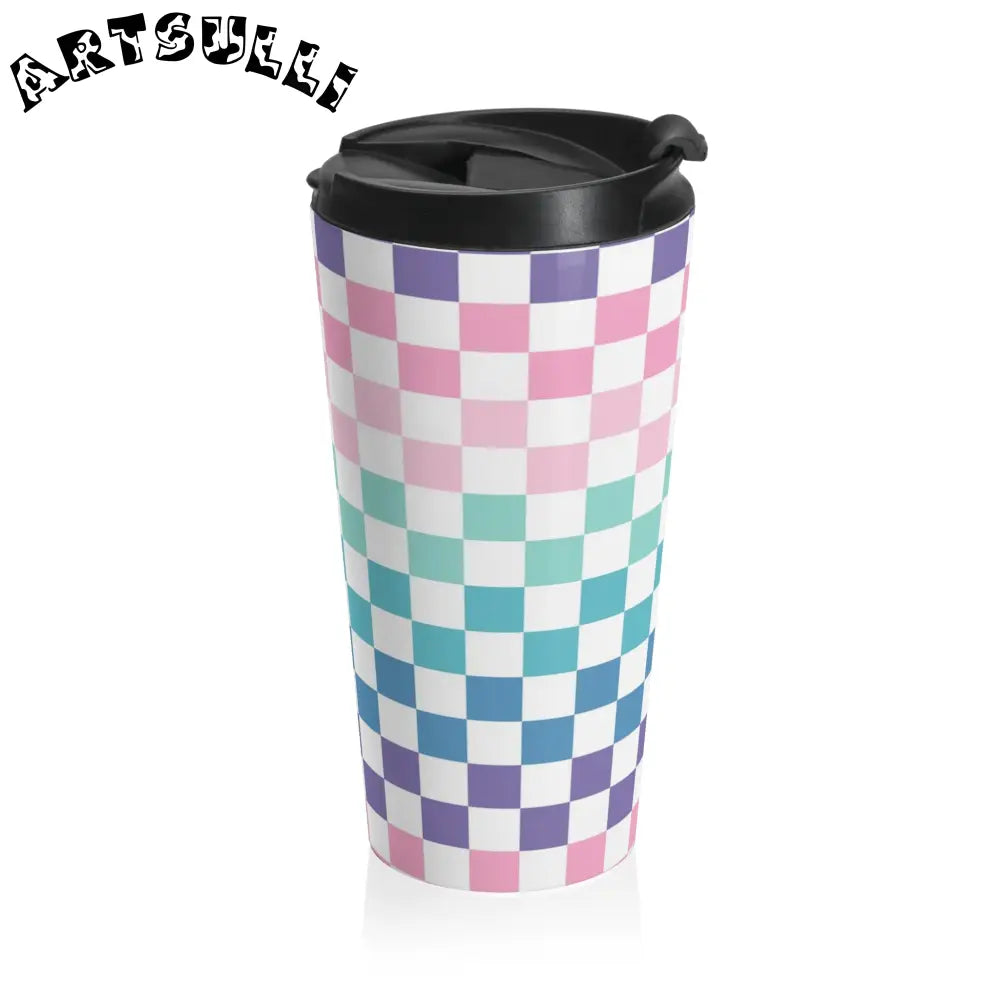 JAKKOUTTHEBXX Vaporwave Rainbow Checkerboard Multi-Color Stainless