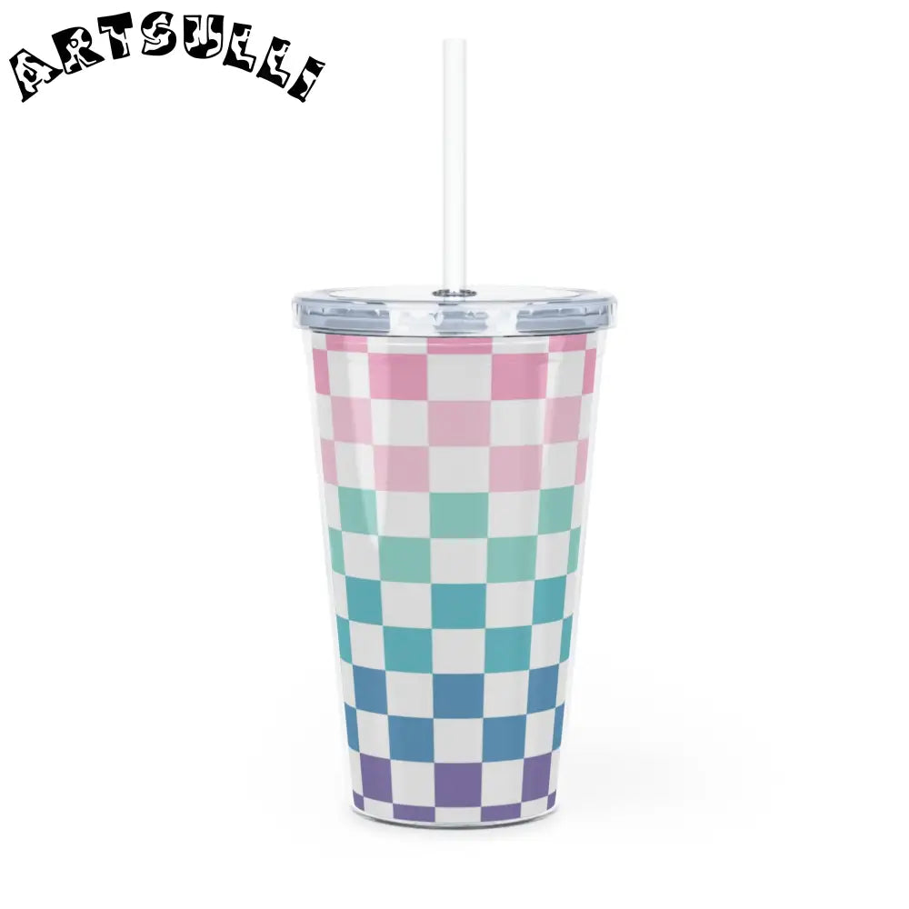 JAKKOUTTHEBXX Vaporwave Rainbow Checkerboard Multi-Color Plastic