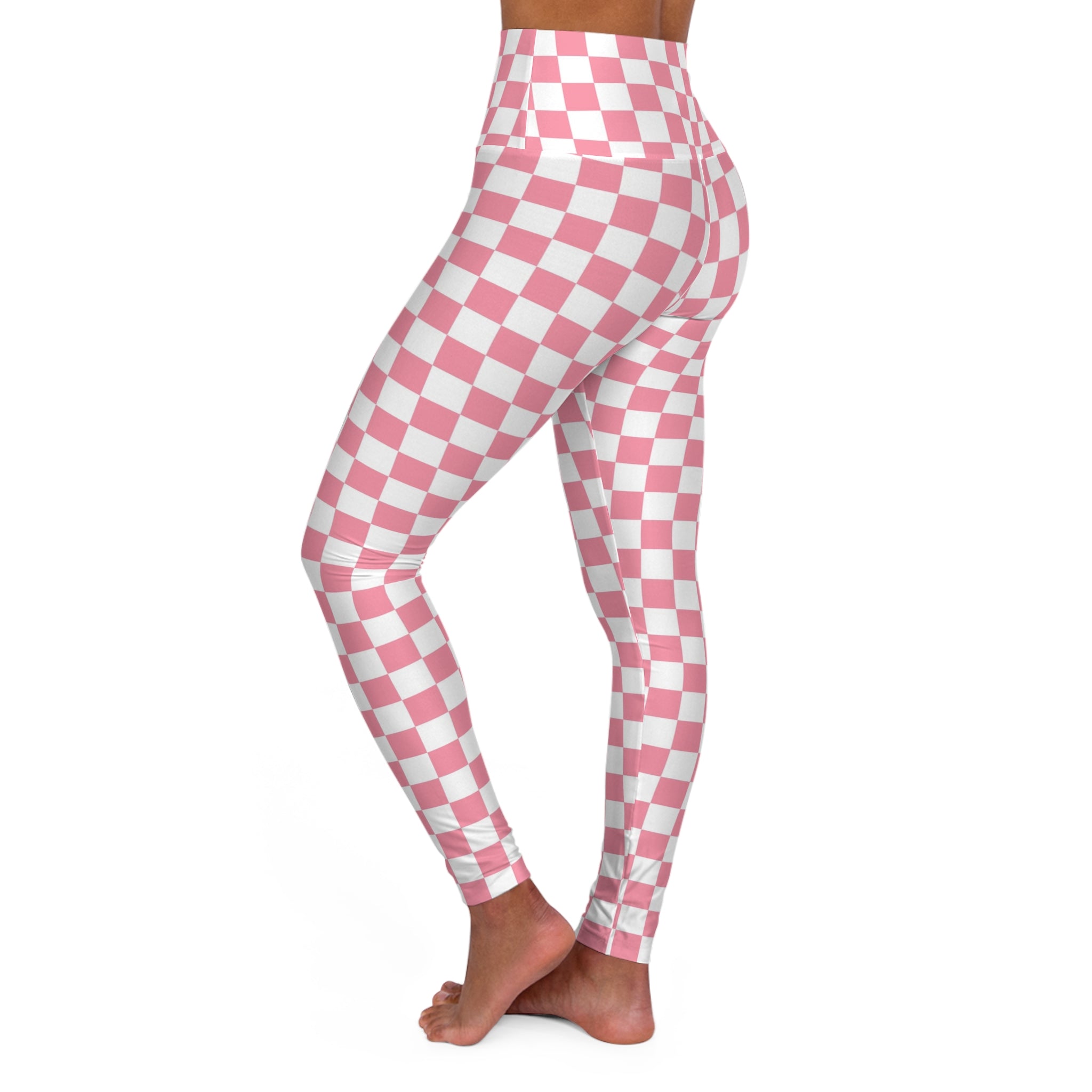Brigandine Checkered Scene High Waisted Yoga Leggings (AOP)