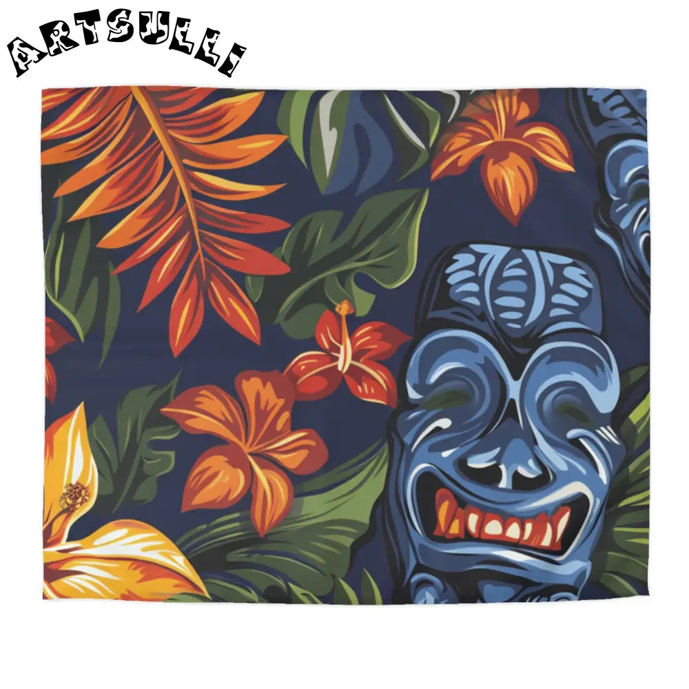 JAKKOUTTHEBXX Tropical Tiki Mask Duvet Cover 2025