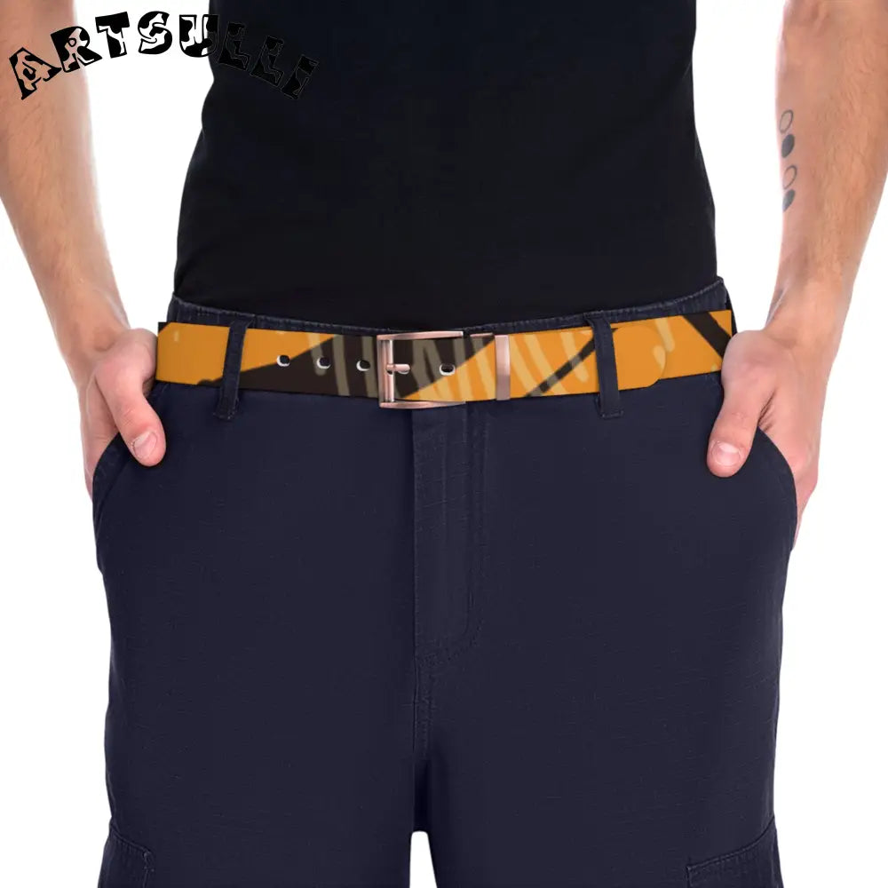 JAKKOUTTHEBXX Tiger Scratches Orange & Black Belt JAKKOUTTHEBXX