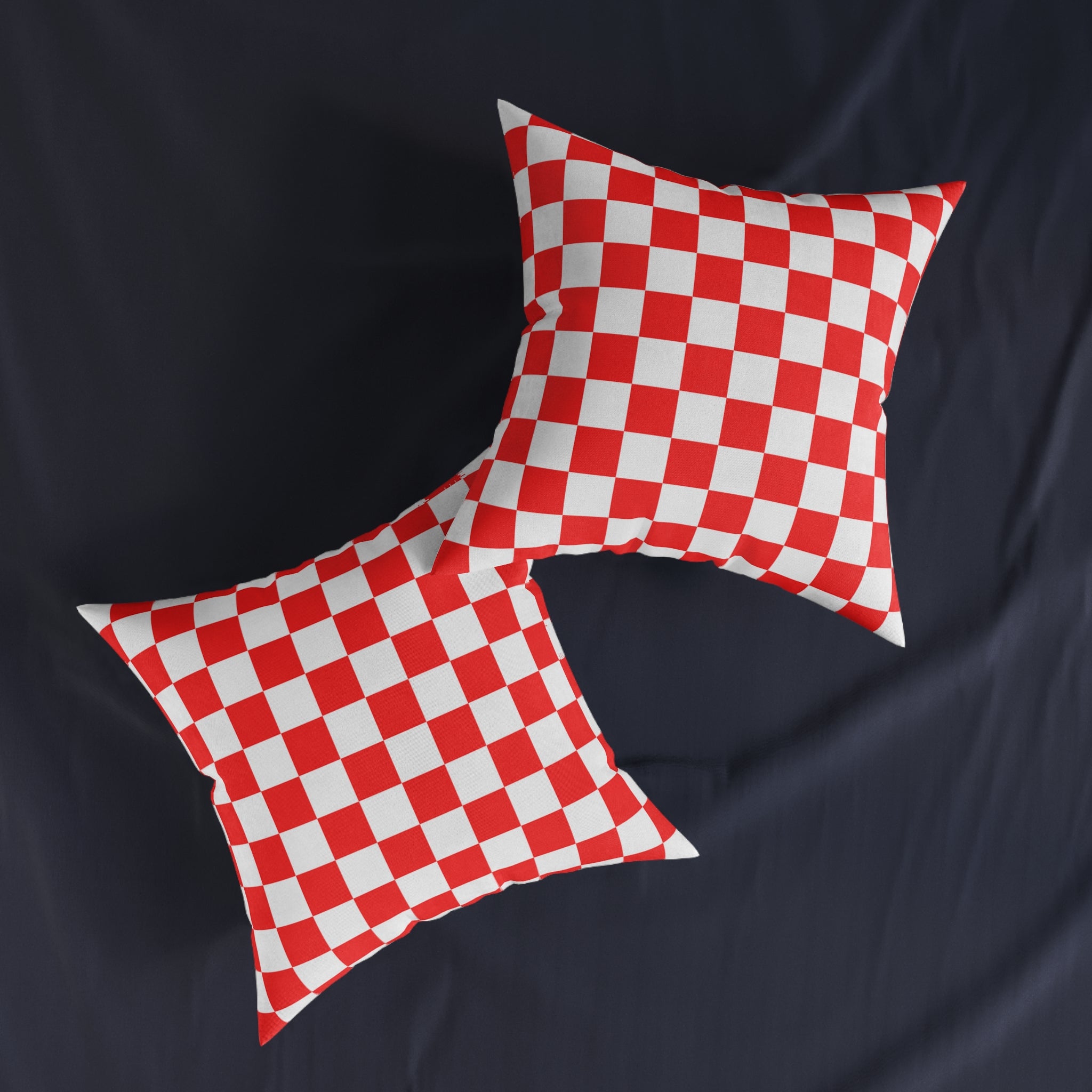 Checkerboard Red and White Square Pillow, Artsulli - Art is Long, Life is Short, Home Decor, , , , , , , 