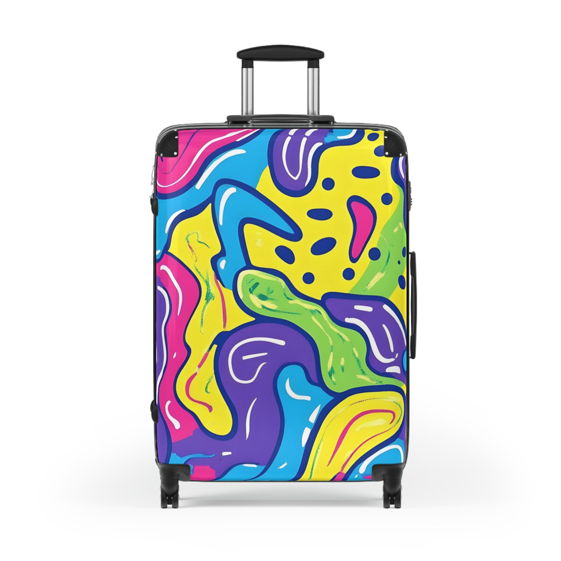 90s Trippy Slime Suitcase, Artsulli - Art is Long, Life is Short, Bags, , , , , , , 