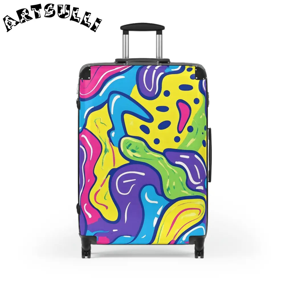 JAKKOUTTHEBXX Colorful Abstract Hard Shell Traveling Suitcase 2025