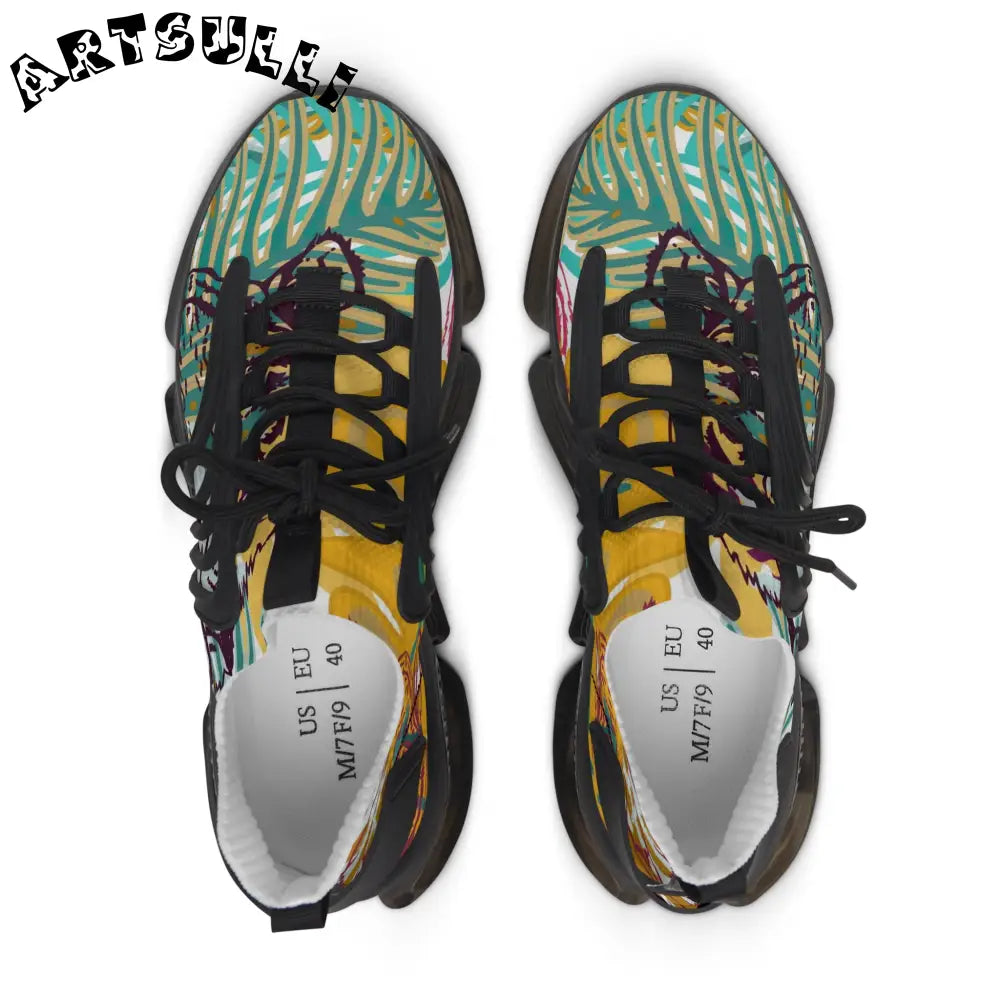 JAKKOUTTHEBXX Tropical Jungle Tigers Brown and Green Women’s Mesh
