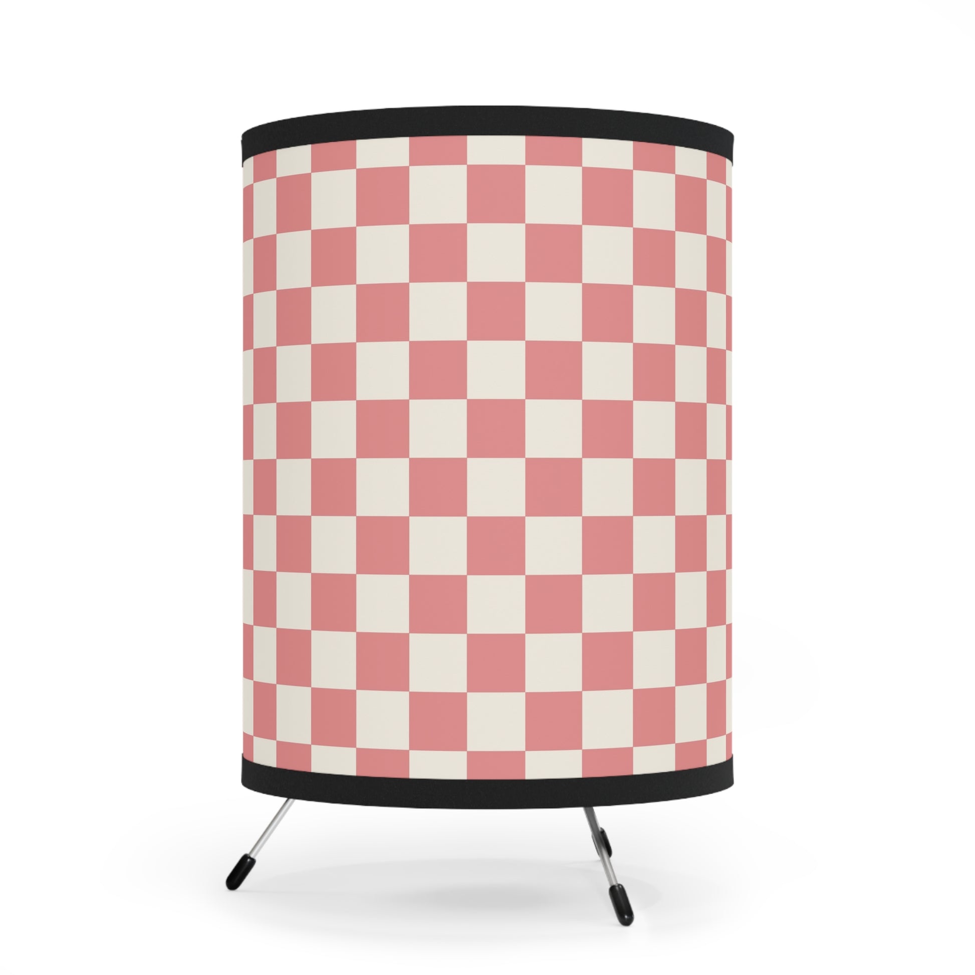 Retro Checkered Grassland Sprites Tripod Lamp with High-Res Printed Shade, US\CA plug, Artsulli - Art is Long, Life is Short, Home Decor, , , , , , , 