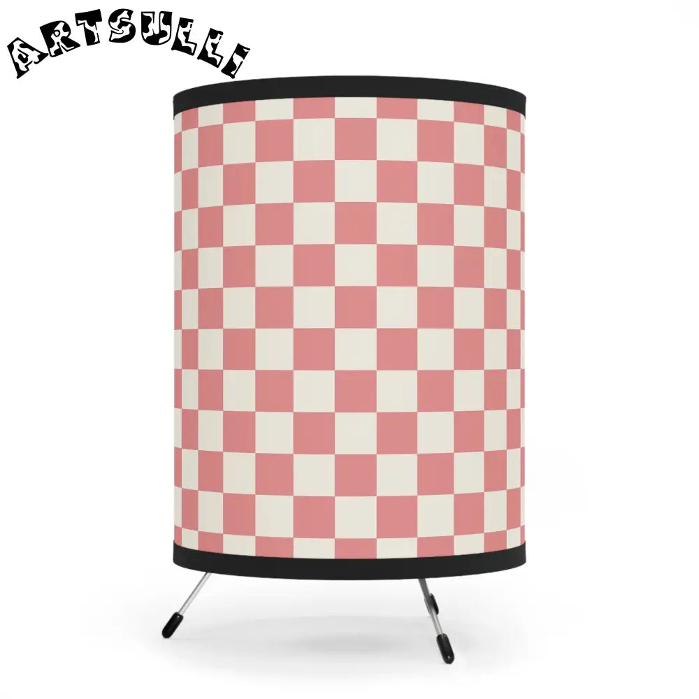 JAKKOUTTHEBXX Retro Checkered Grassland Sprites Tripod Lamp