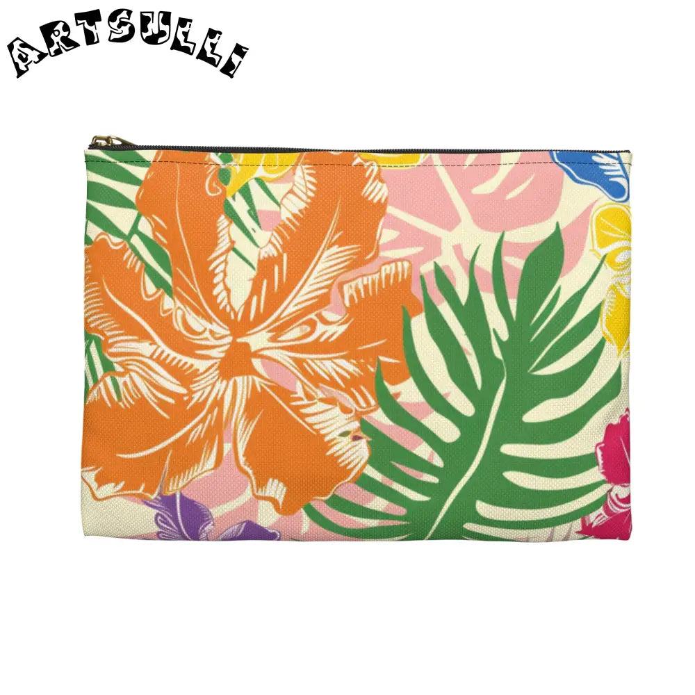 JAKKOUTTHEBXX Colorful Tropical Floral Flat Pouch 2025