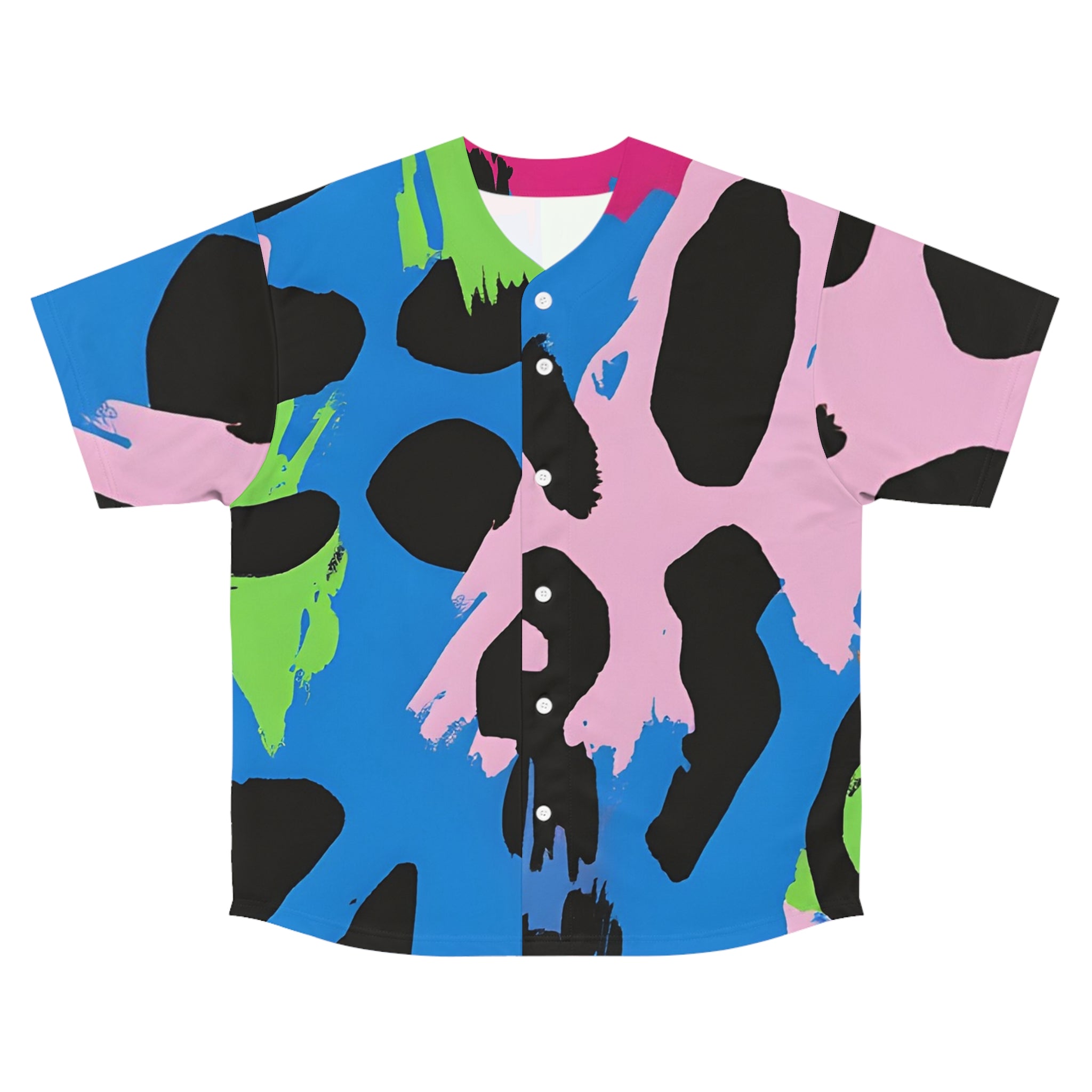 90s Neon Men's Baseball Jersey (AOP), Artsulli - Art is Long, Life is Short, All Over Prints, Size, S, Color, Seam thread color automatically matched to design, , , 15566026243198606263