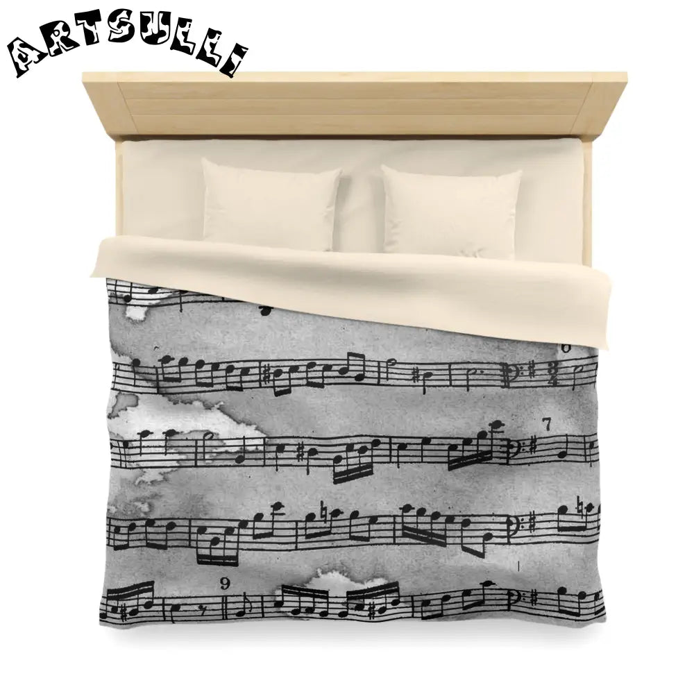 JAKKOUTTHEBXX Distressed Sheet Music Duvet Cover 2025