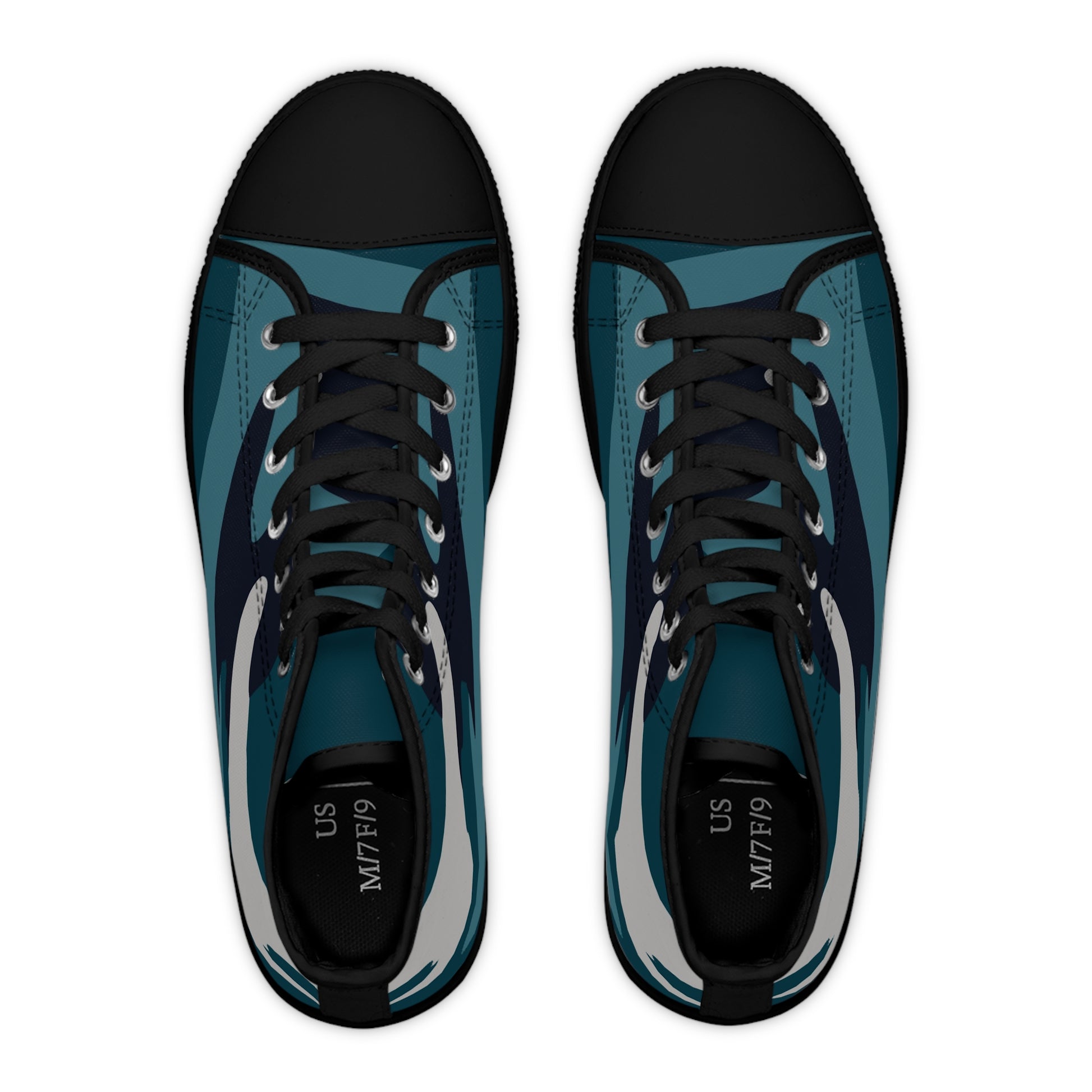 Blue Camouflage Women's High Top Sneakers, Artsulli - Art is Long, Life is Short, Shoes, , , , , , , 
