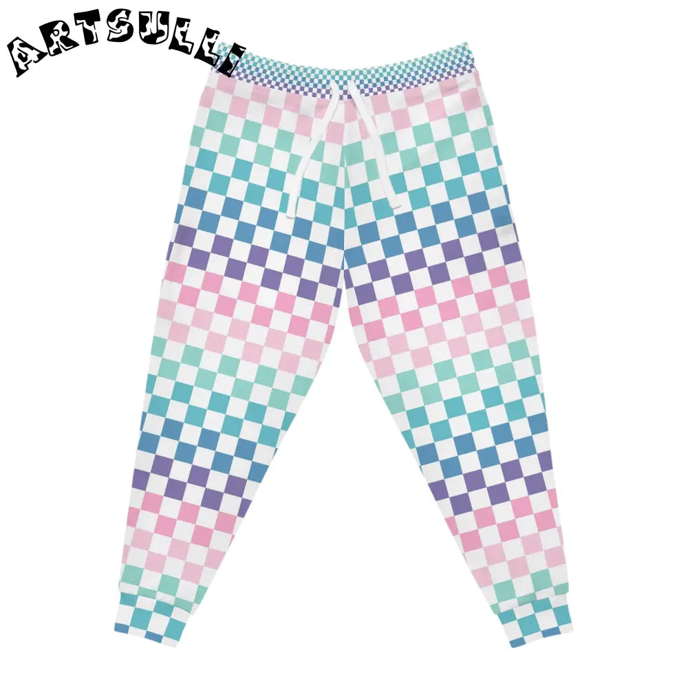 JAKKOUTTHEBXX Vaporwave Rainbow Checkerboard II Multi-Color Athletic
