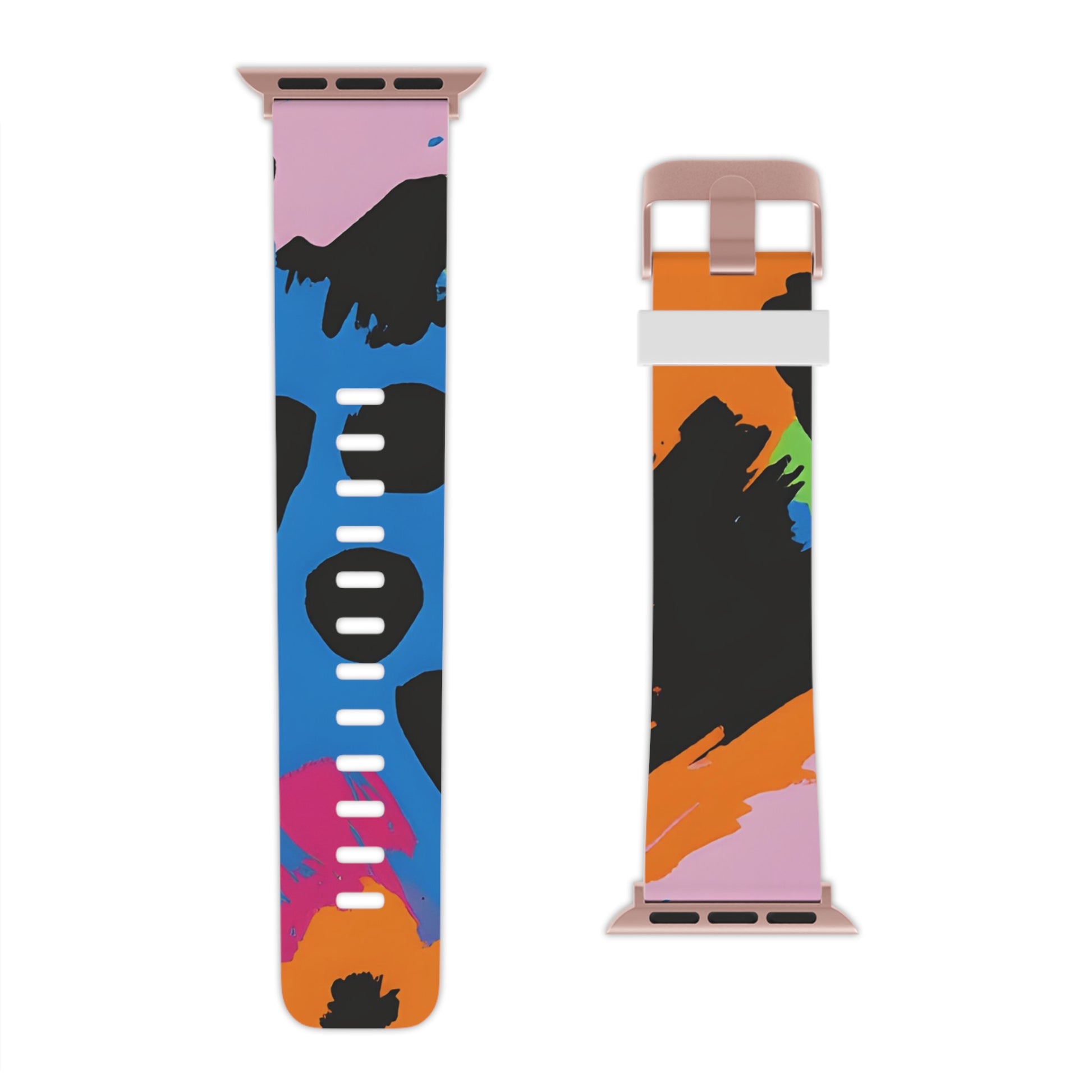 Wild Brush Strokes x Animal Print Multi-Color Watch Band for Apple Watch, Artsulli - Art is Long, Life is Short, Accessories, , , , , , , 