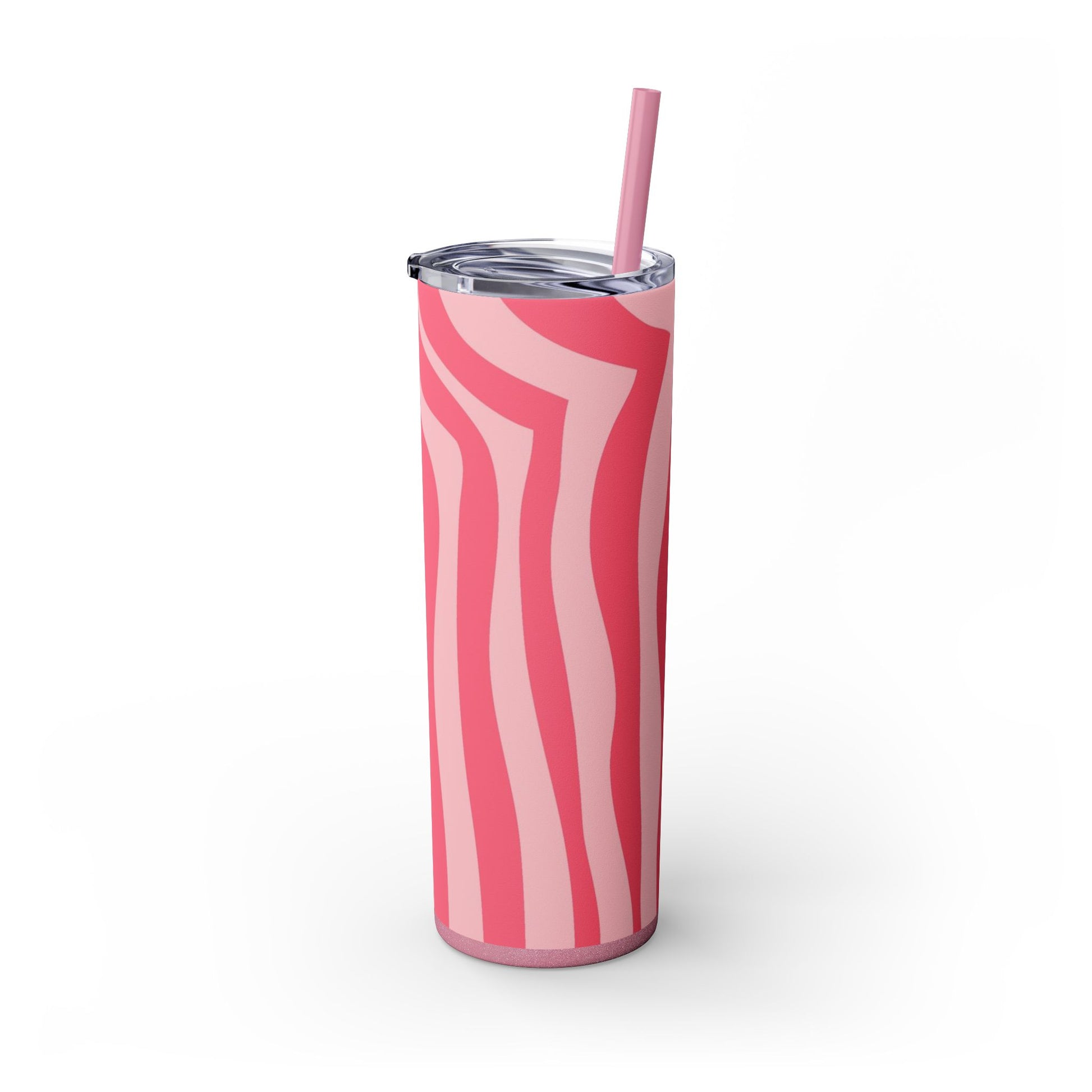 Nagels Pink Zebra Skinny Tumbler with Straw, 20oz, Artsulli - Art is Long, Life is Short, Mug, , , , , , , 