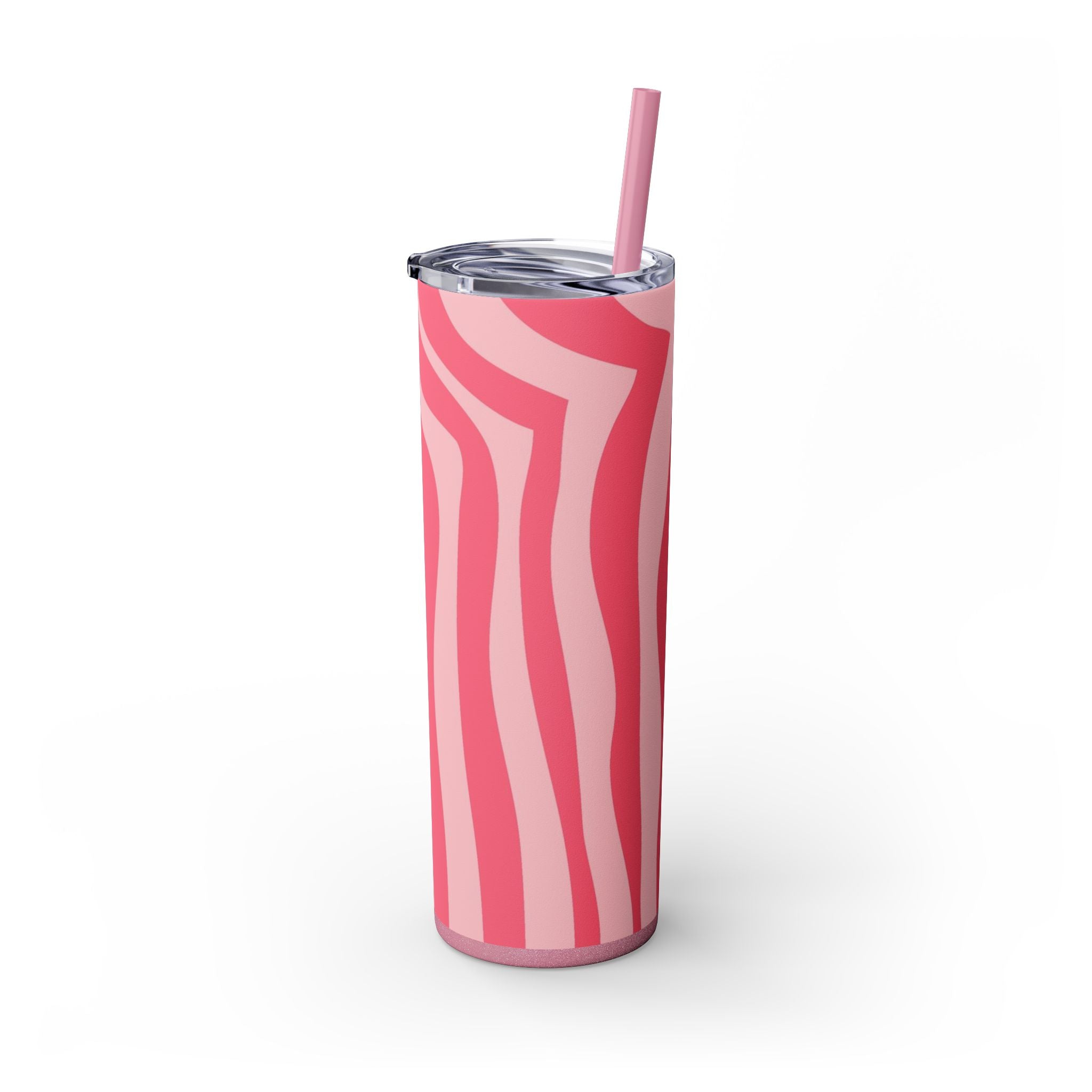 Nagels Pink Zebra Skinny Tumbler with Straw, 20oz, Artsulli - Art is Long, Life is Short, Mug, , , , , , , 