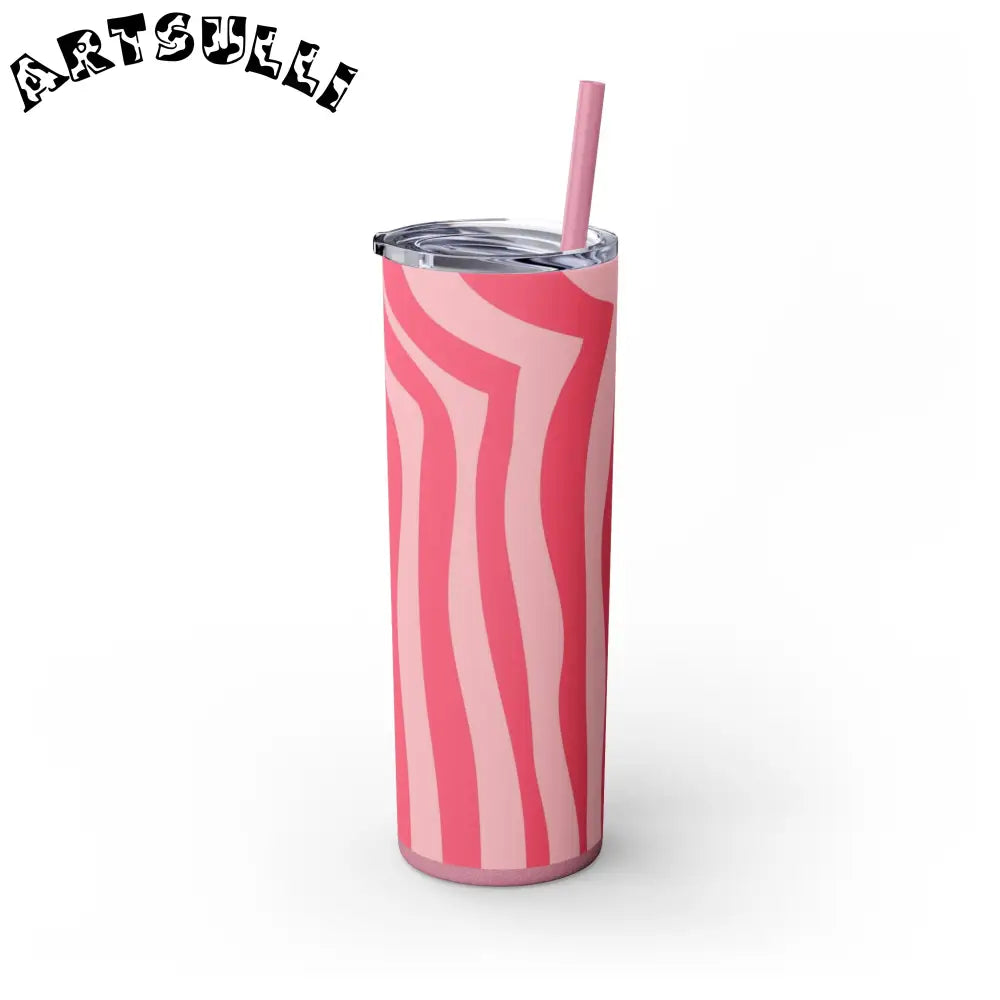 JAKKOUTTHEBXX Pink Zebra Print Maars Skinny Tumbler 2025