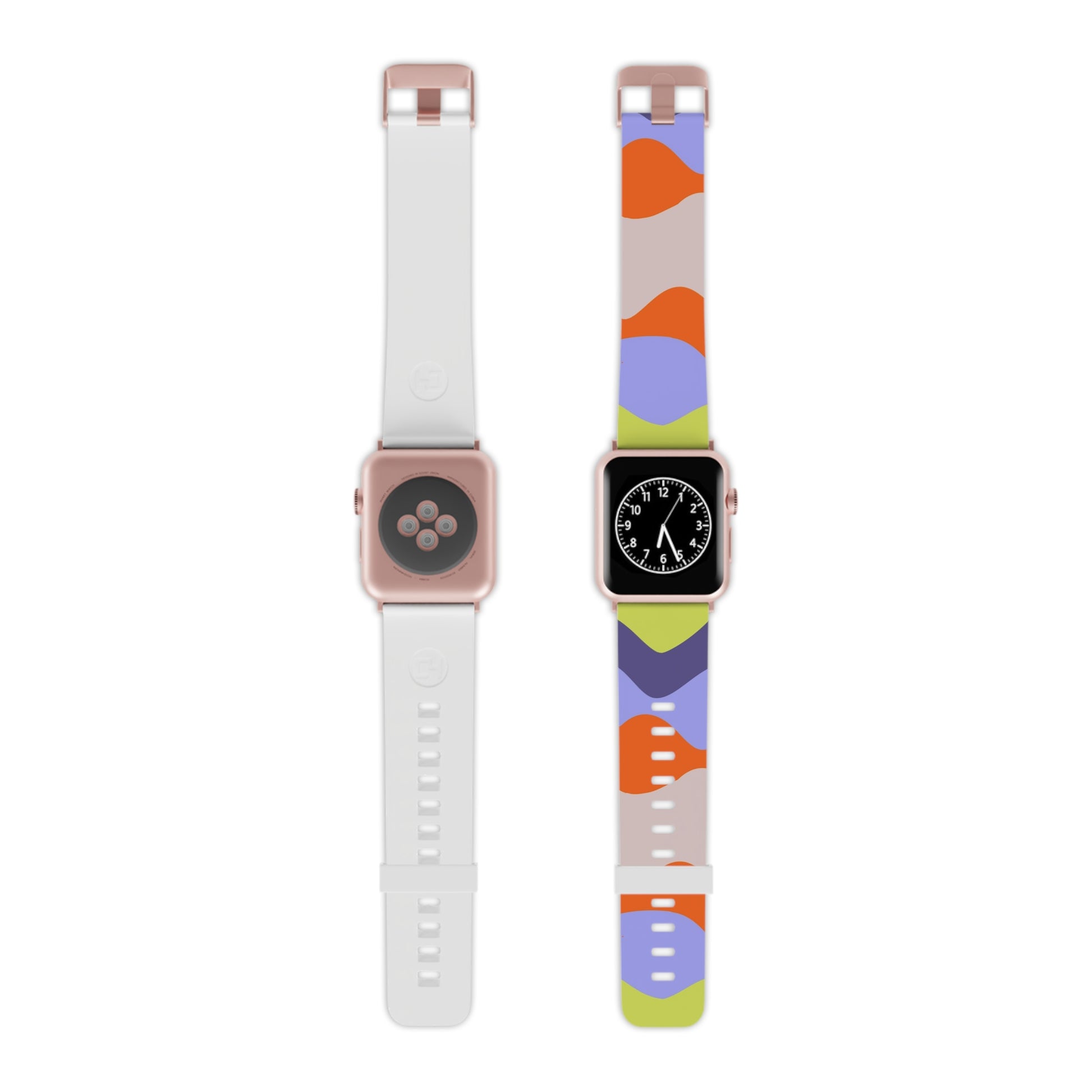 Waves Red and Blue Watch Band for Apple Watch, Artsulli - Art is Long, Life is Short, Accessories, Size, 7.5'' × 0.75'' / 42 - 44 mm, Color, Rose Gold, , , 65399960375951075660
