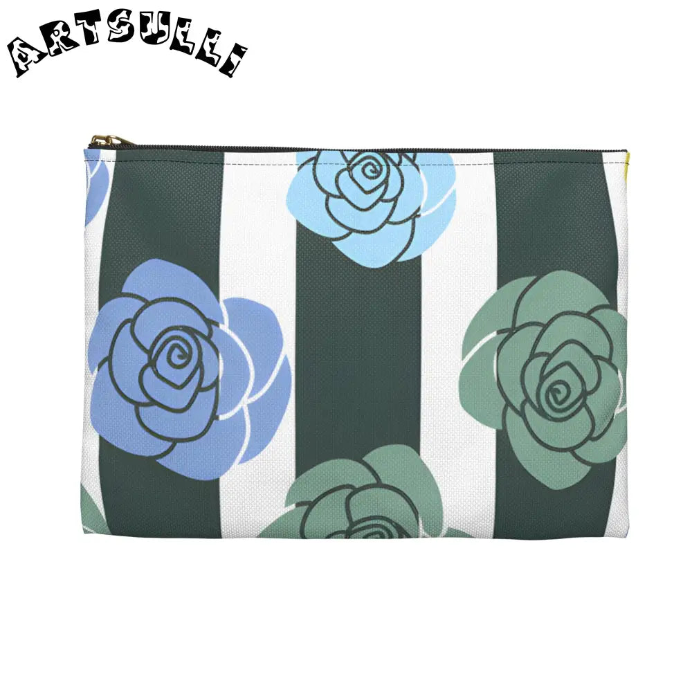 JAKKOUTTHEBXX Stripes x Roses Black and White Accessory Pouch