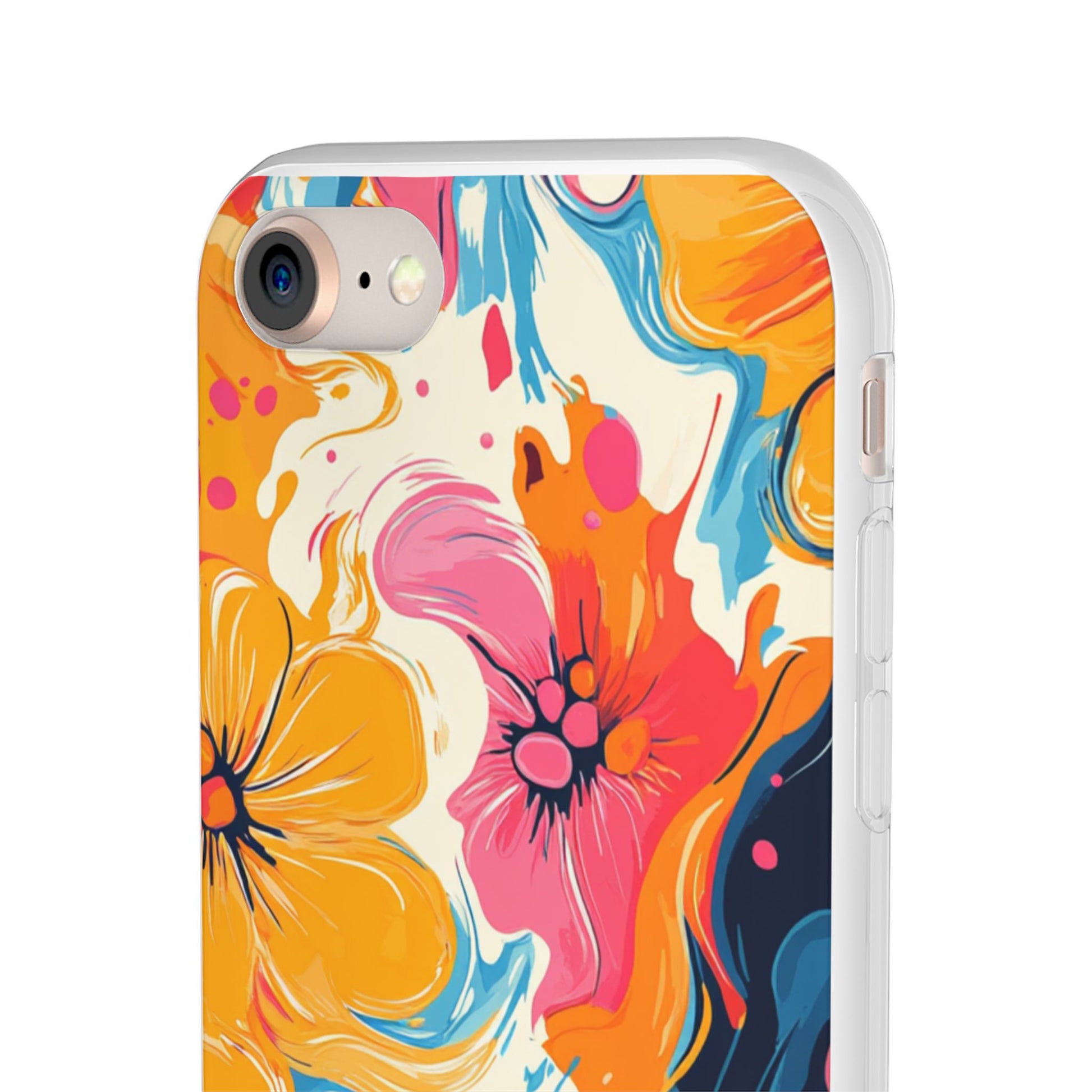 Vibrant Abstract Floral Flexi Case, Artsulli - Art is Long, Life is Short, Phone Case, , , , , , , 