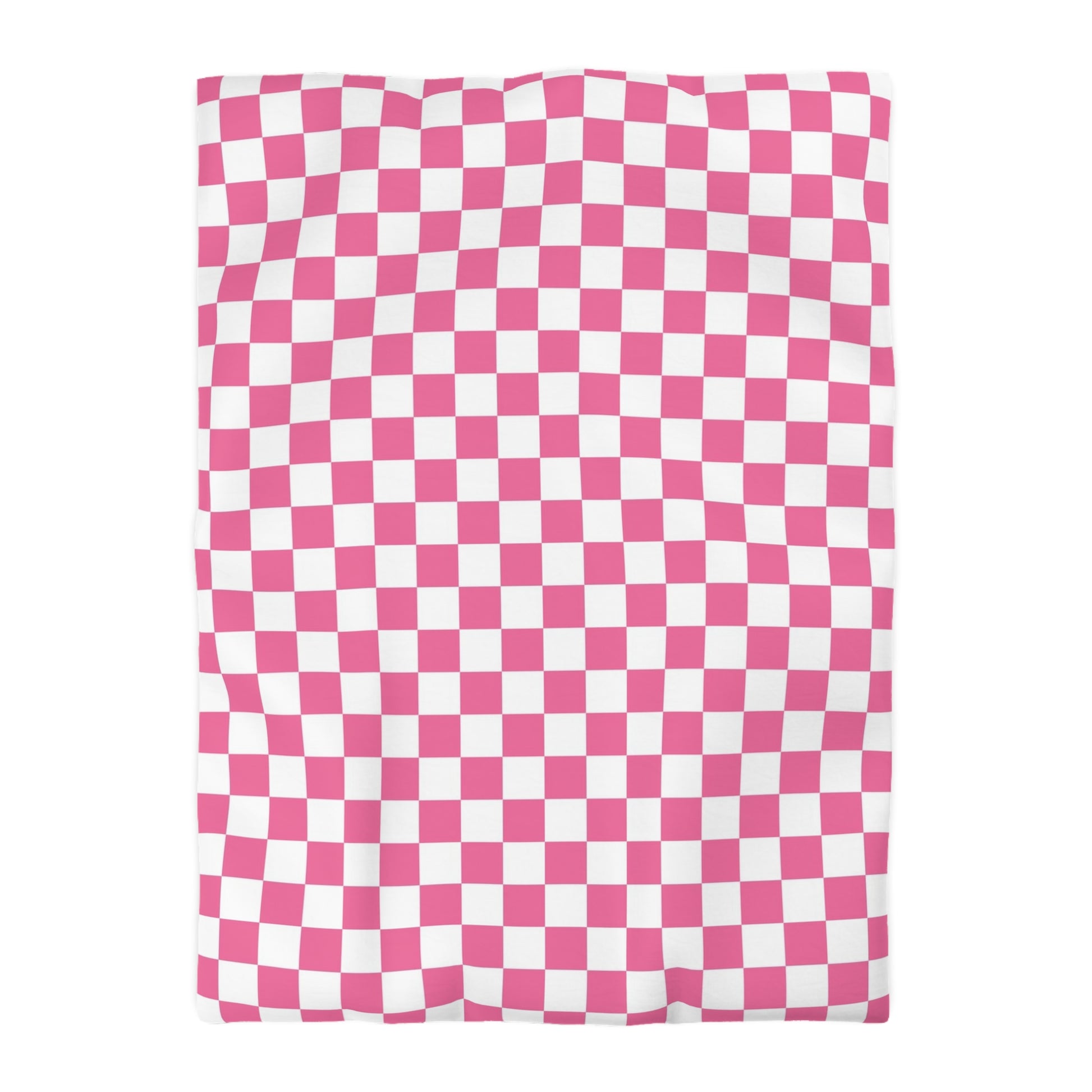 Yuyushiki Pink Check Microfiber Duvet Cover, Artsulli - Art is Long, Life is Short, Home Decor, Size, Twin XL, Color, White, , , 17135813337297305098