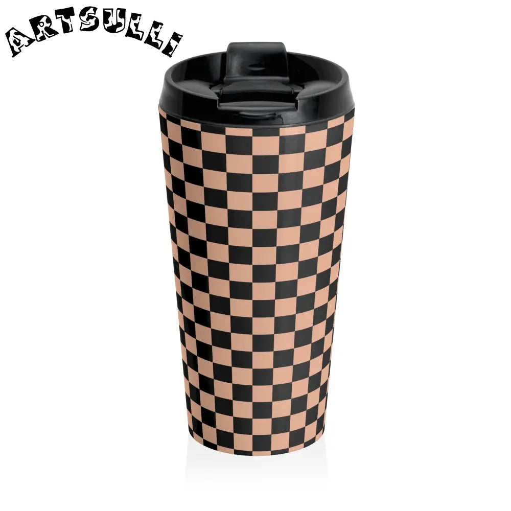 JAKKOUTTHEBXX Checkerboard II Soft Orange and Black Stainless Steel