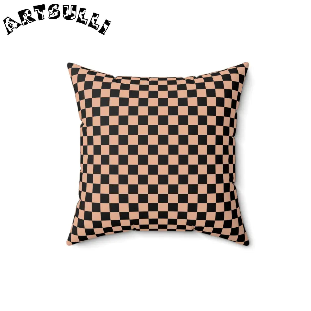 JAKKOUTTHEBXX Checkerboard II Soft Orange and Black Spun Polyester