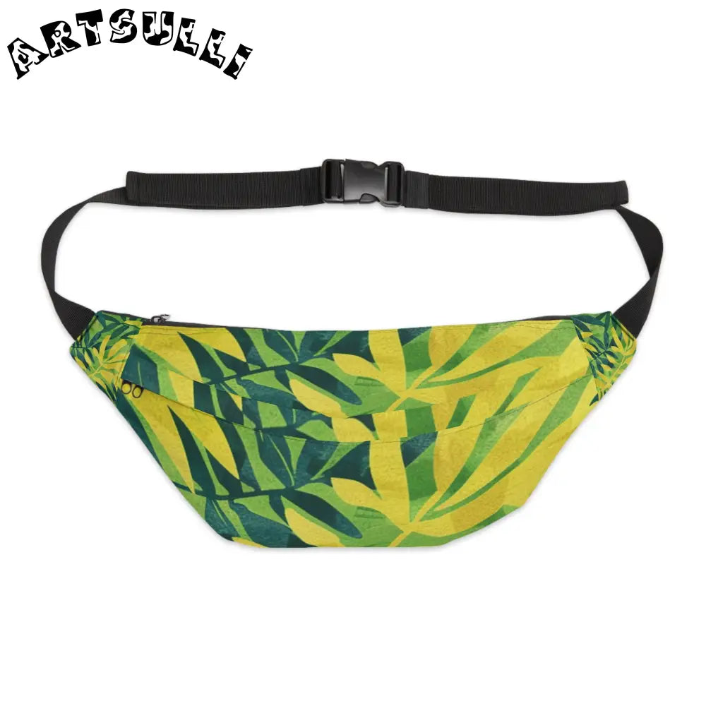 JAKKOUTTHEBXX Tropical Leaf Print Fanny Pack JAKKOUTTHEBXX Artsulli