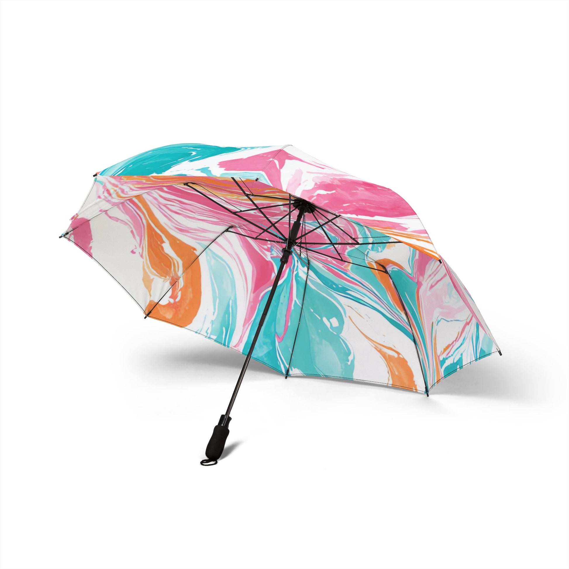 Liquid Pastel Spill Multi-Color Semi-Automatic Foldable Umbrella, Artsulli - Art is Long, Life is Short, Accessories, , , , , , , 