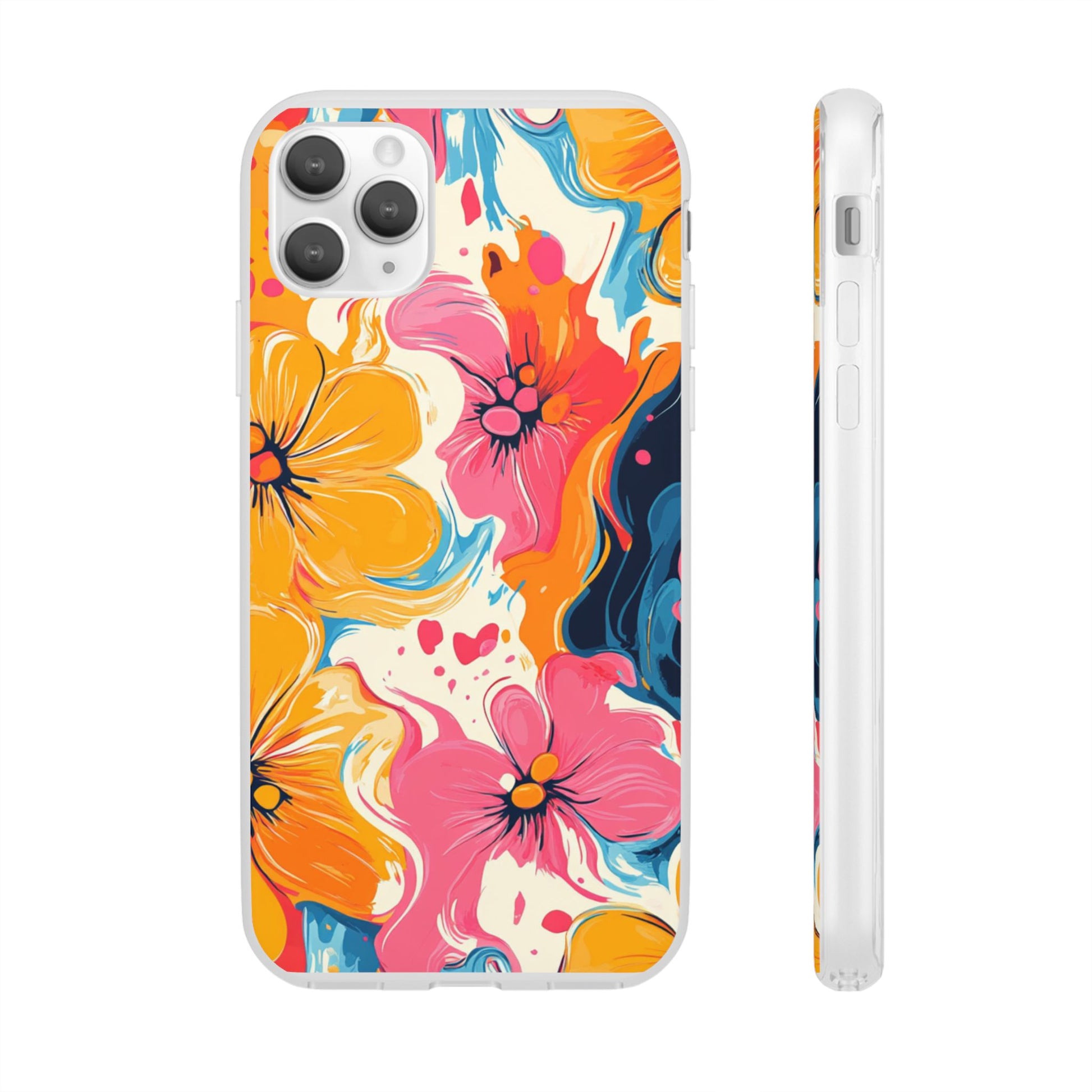 Vibrant Abstract Floral Flexi Case, Artsulli - Art is Long, Life is Short, Phone Case, Size, iPhone 11 Pro Max with gift packaging, , , , , 31532630641903160678