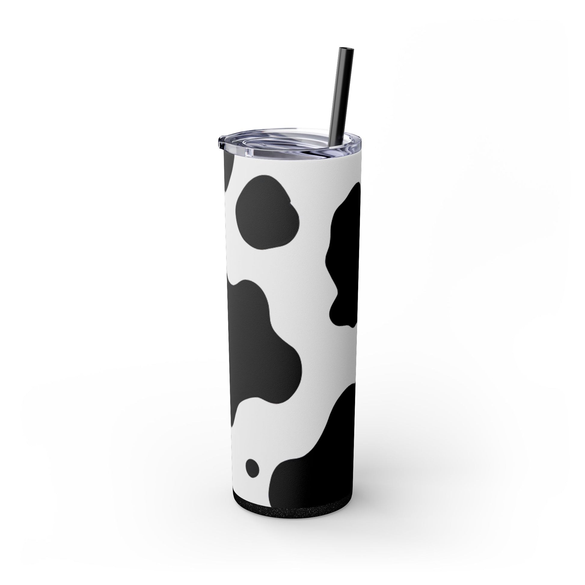 Cow Print Focus Skinny Tumbler with Straw, 20oz, Artsulli - Art is Long, Life is Short, Mug, , , , , , , 