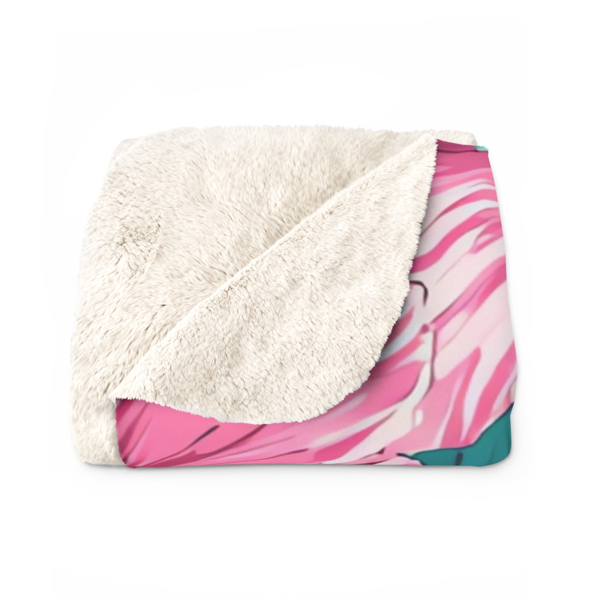 Flowerpunk Aloha Sherpa Fleece Blanket, Artsulli - Art is Long, Life is Short, Home Decor, , , , , , , 
