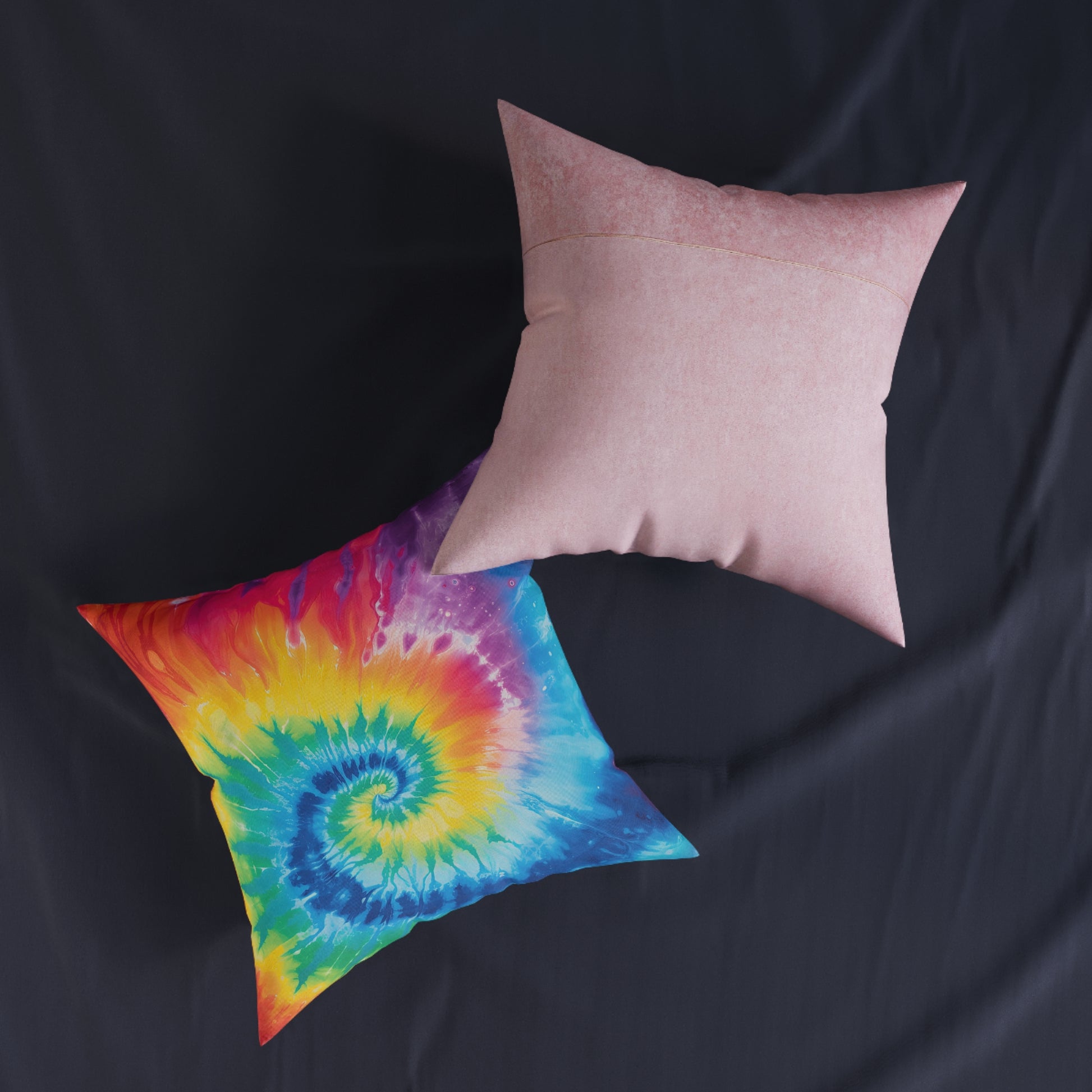 Tie Dye Square Pillow - Pink Back, Artsulli - Art is Long, Life is Short, Home Decor, , , , , , , 