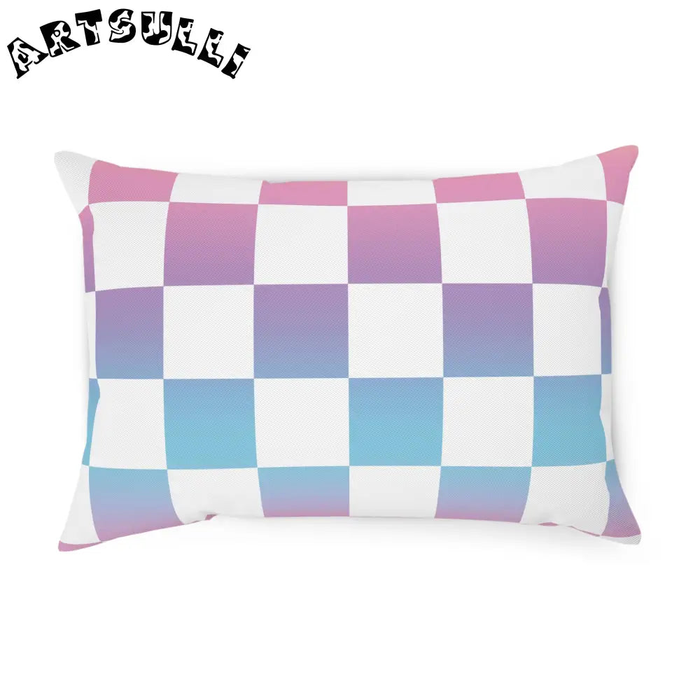 JAKKOUTTHEBXX Vaporwave Check Cushion JAKKOUTTHEBXX Artsulli - Art