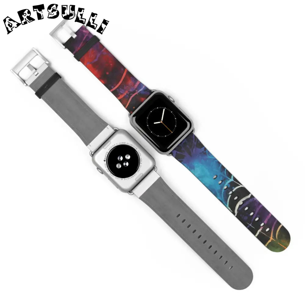 JAKKOUTTHEBXX Spider Web Faux Leather Watch Band 2025