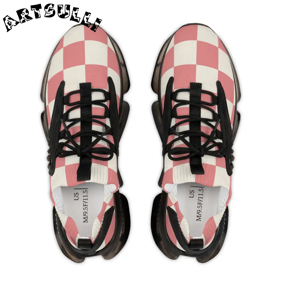 JAKKOUTTHEBXX Retro Checkered Grassland Sprites Men’s Mesh Sneakers