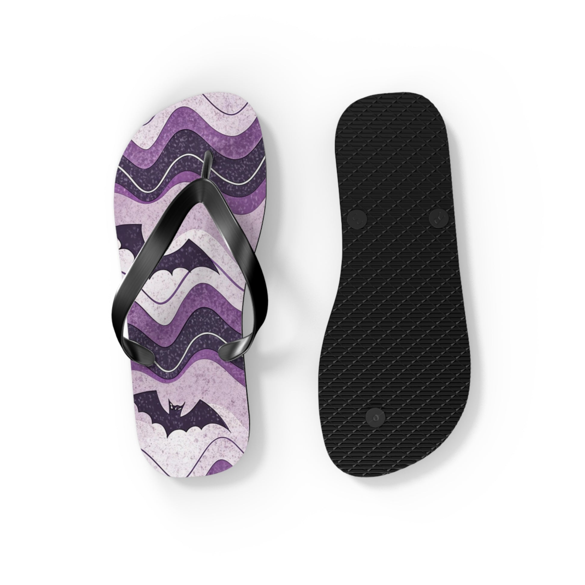 Bat Wave Flip Flops, Artsulli - Art is Long, Life is Short, Shoes, , , , , , , 