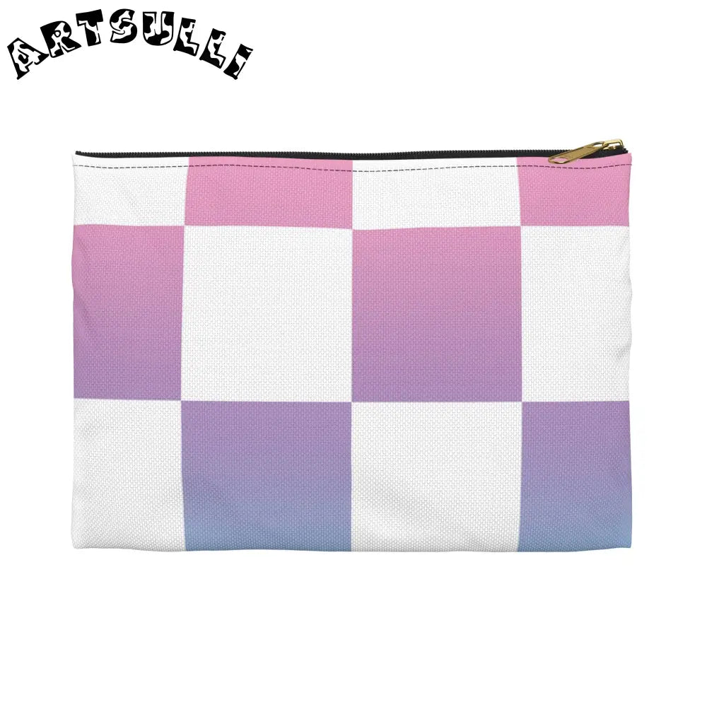 JAKKOUTTHEBXX Vaporwave Check Accessory Pouch JAKKOUTTHEBXX Artsulli
