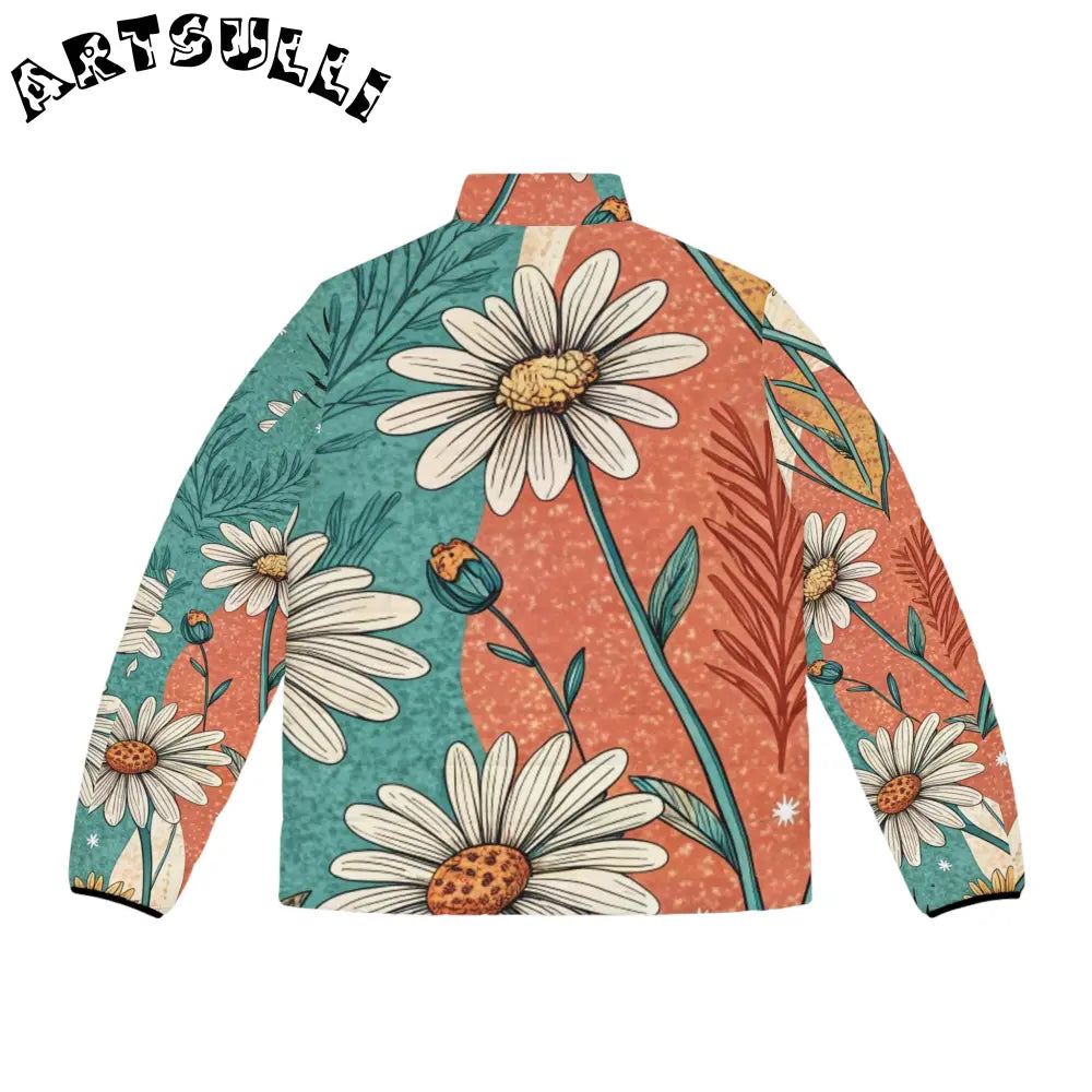 JAKKOUTTHEBXX Retro Daisy Dream Men’s Puffer Jacket (AOP)