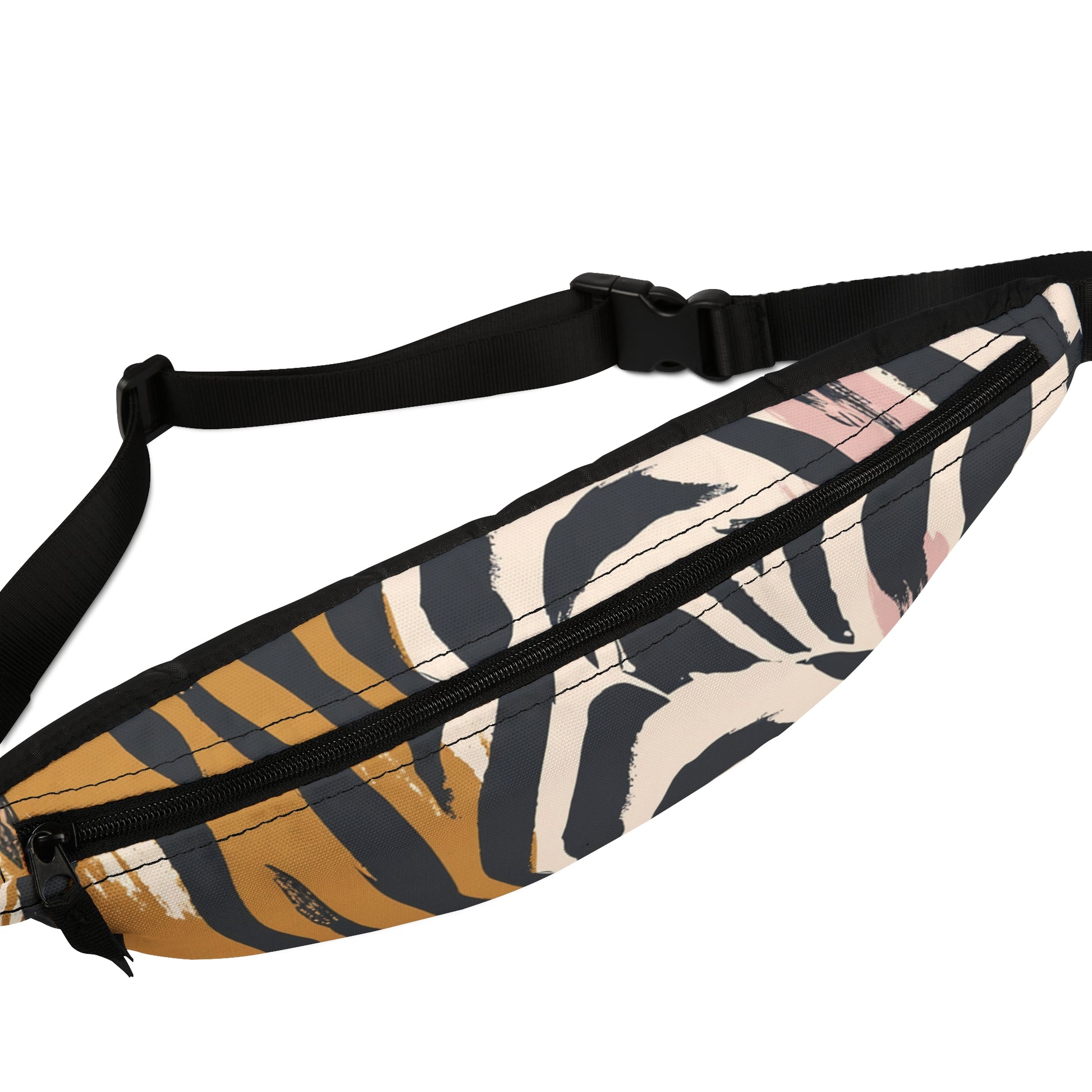 Zebra Brush Strokes Fanny Pack, Artsulli - Art is Long, Life is Short, Bags, , , , , , , 