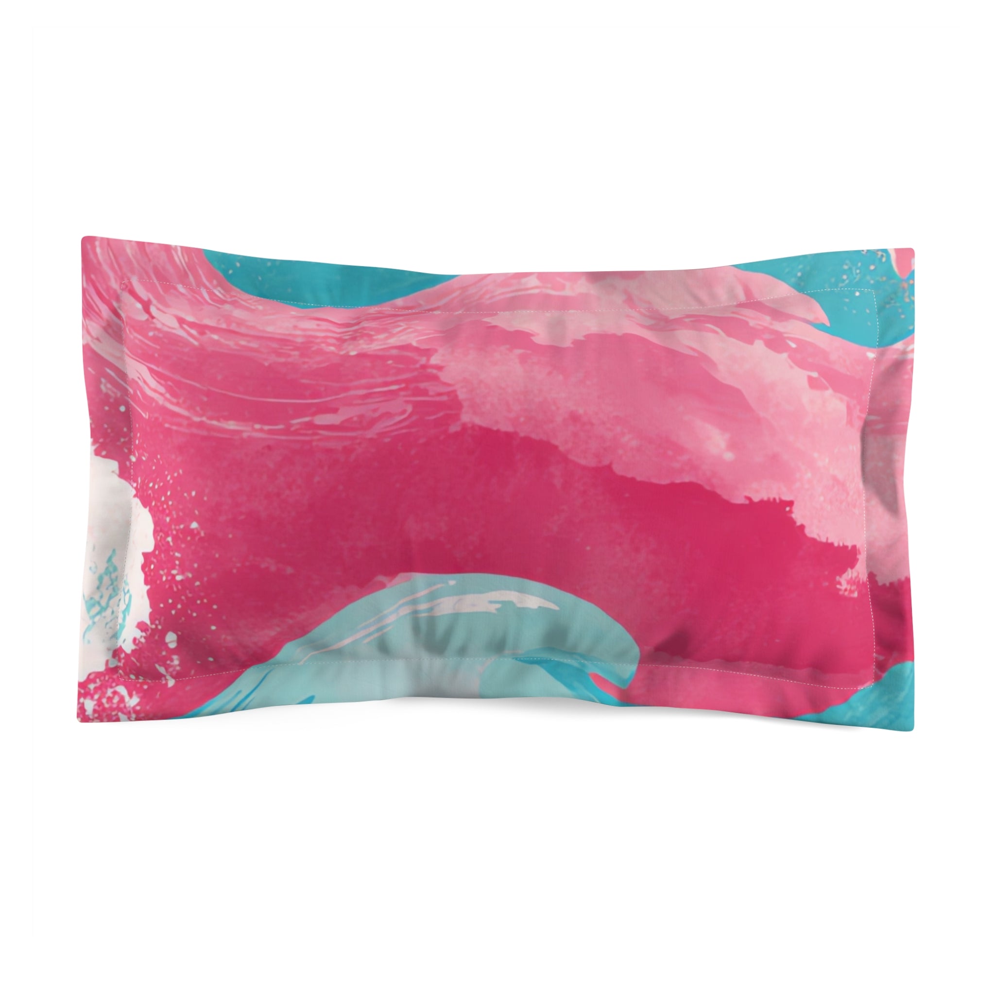 The Great Pastelwave Pink and Blue Microfiber Pillow Sham, Artsulli - Art is Long, Life is Short, Home Decor, Size, King, , , , , 32355398507880162322