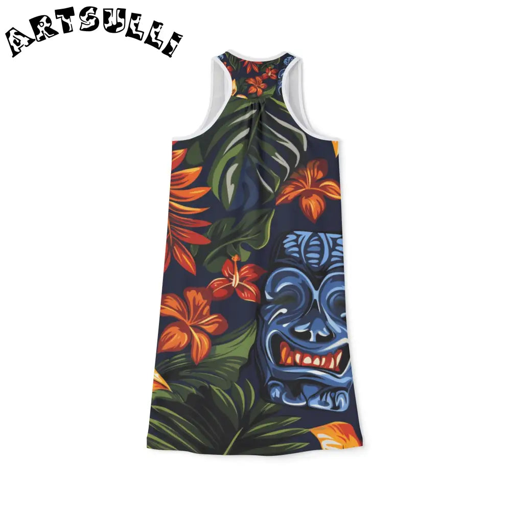 JAKKOUTTHEBXX Tiki Mask Hawaiian Tank Dress 2025