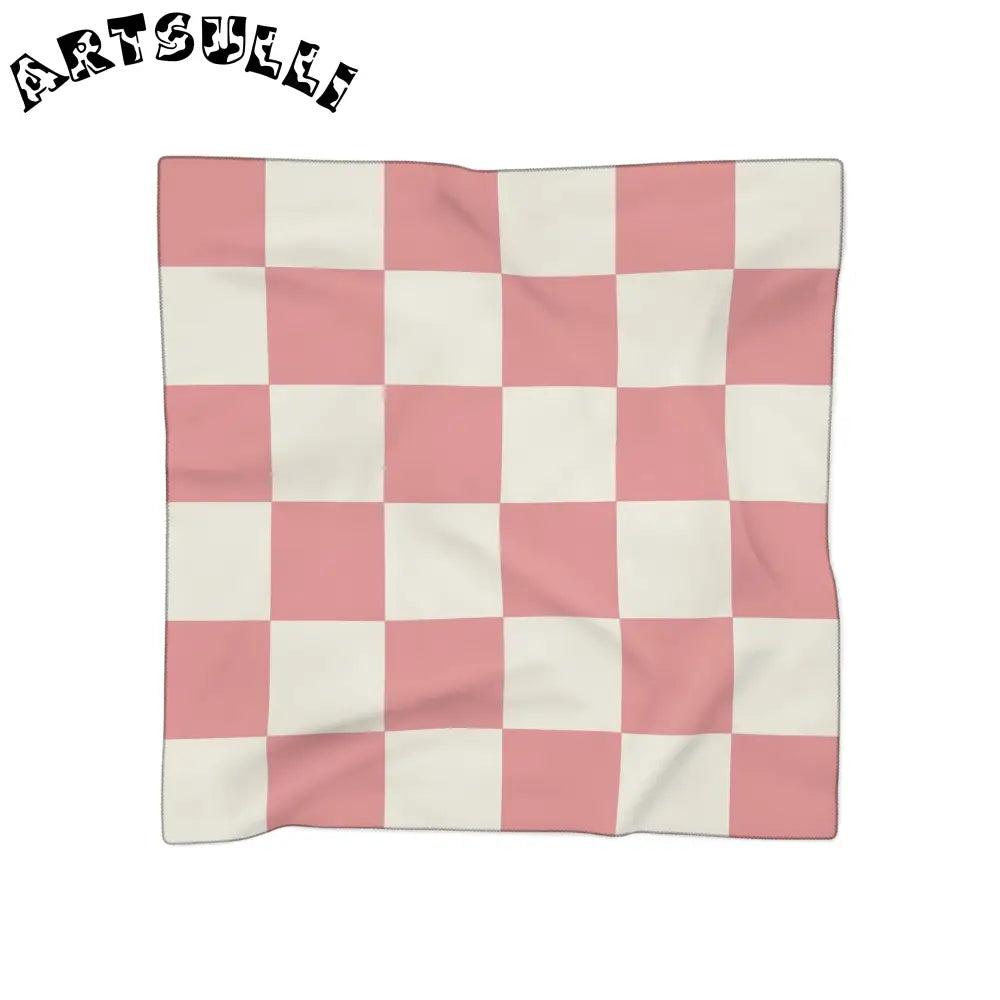JAKKOUTTHEBXX Retro Checkered Grassland Sprites Poly Scarf